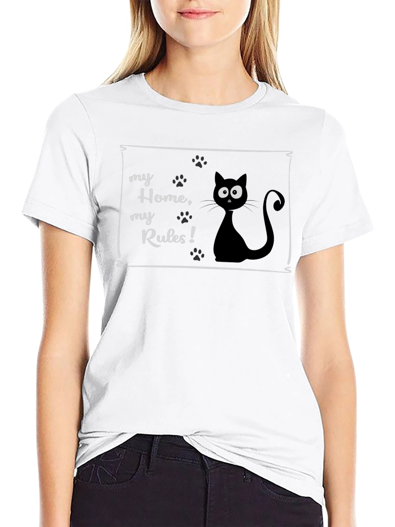 My Home My Rules Cat T-Shirt