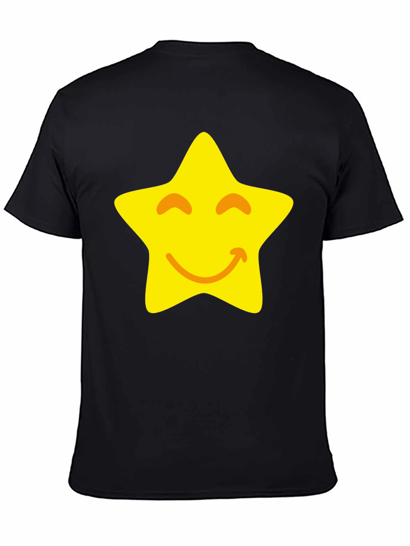 Smiling Star Graphic Black T-Shirt