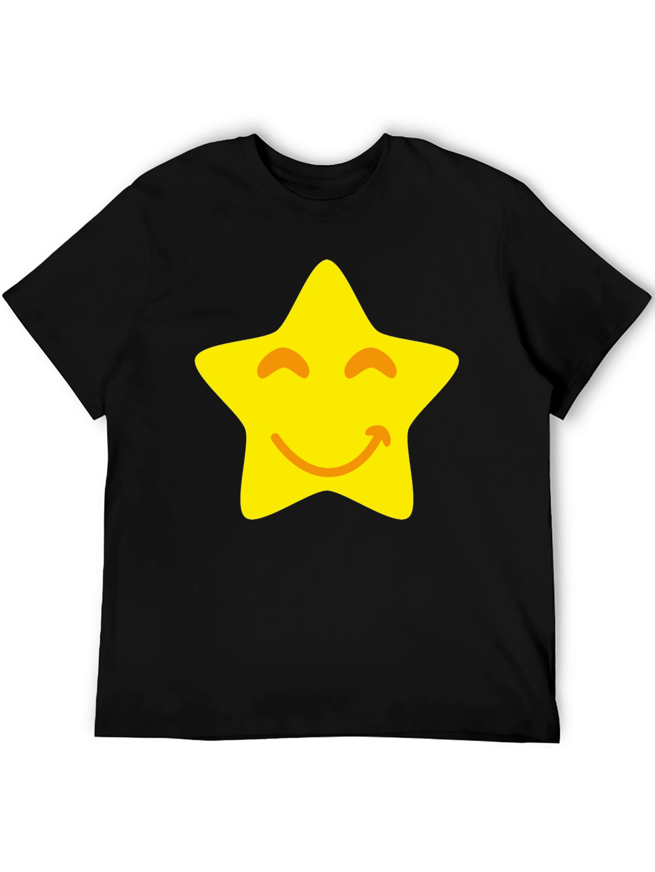 Smiling Star Graphic Black T-Shirt