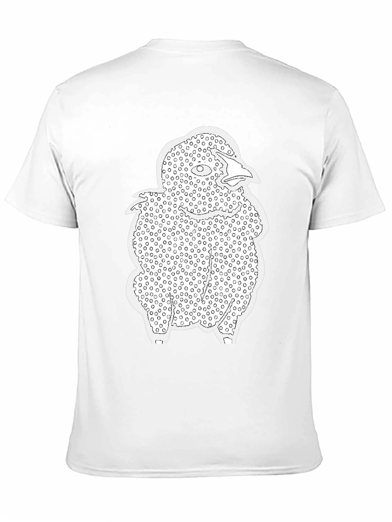 Abstract Bird Print T-Shirt - Black