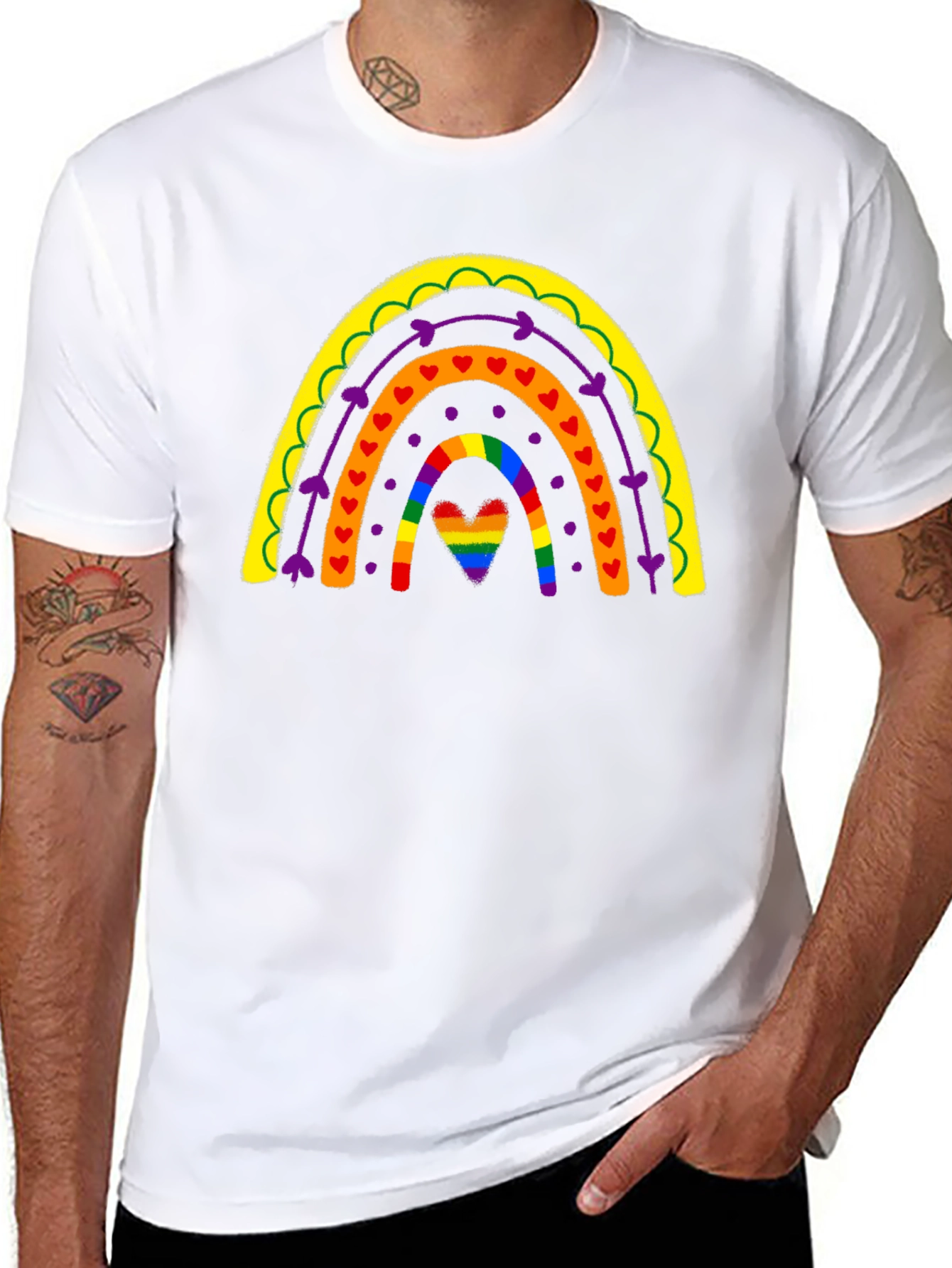 Rainbow Heart Pride T-Shirt