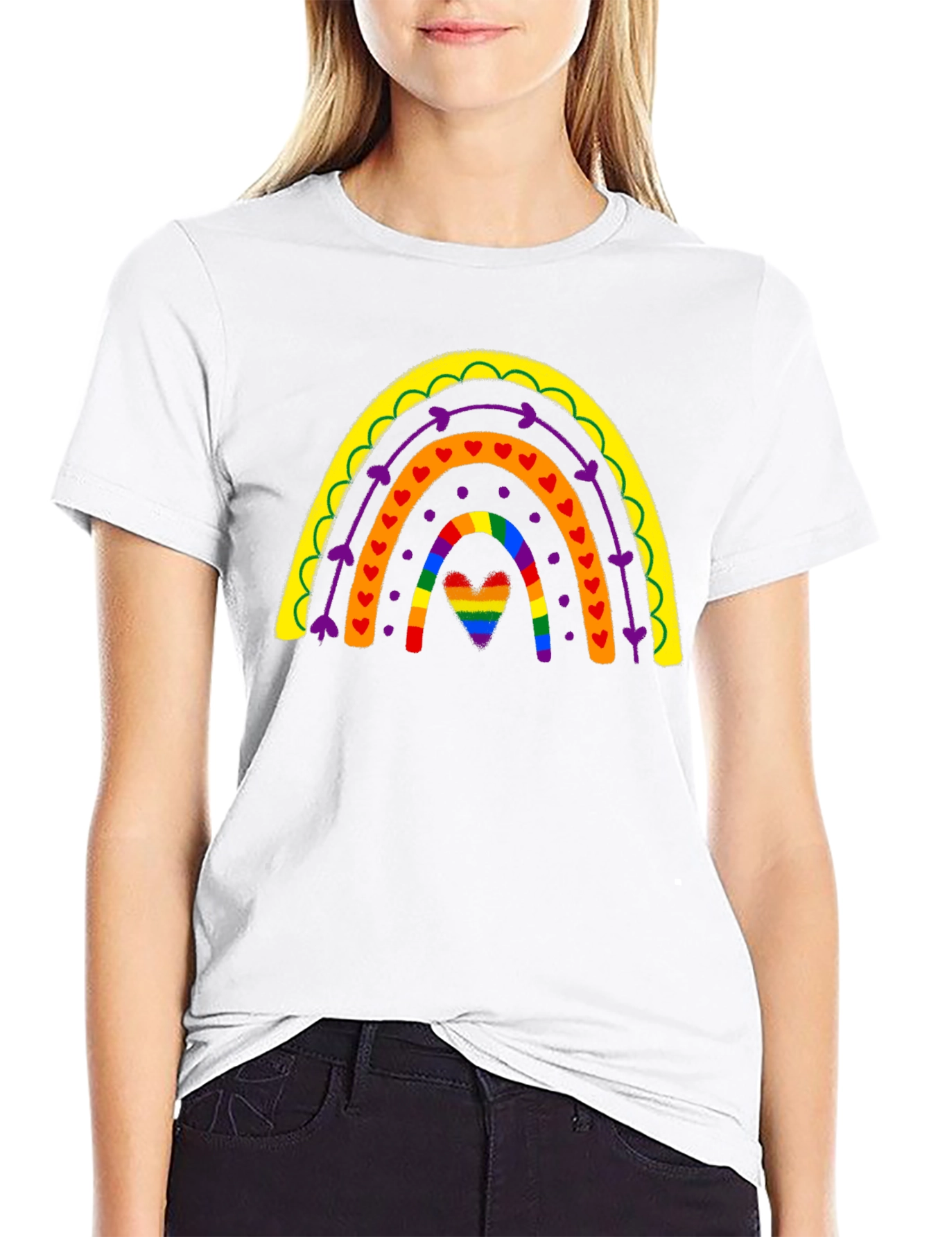 Rainbow Heart Pride T-Shirt
