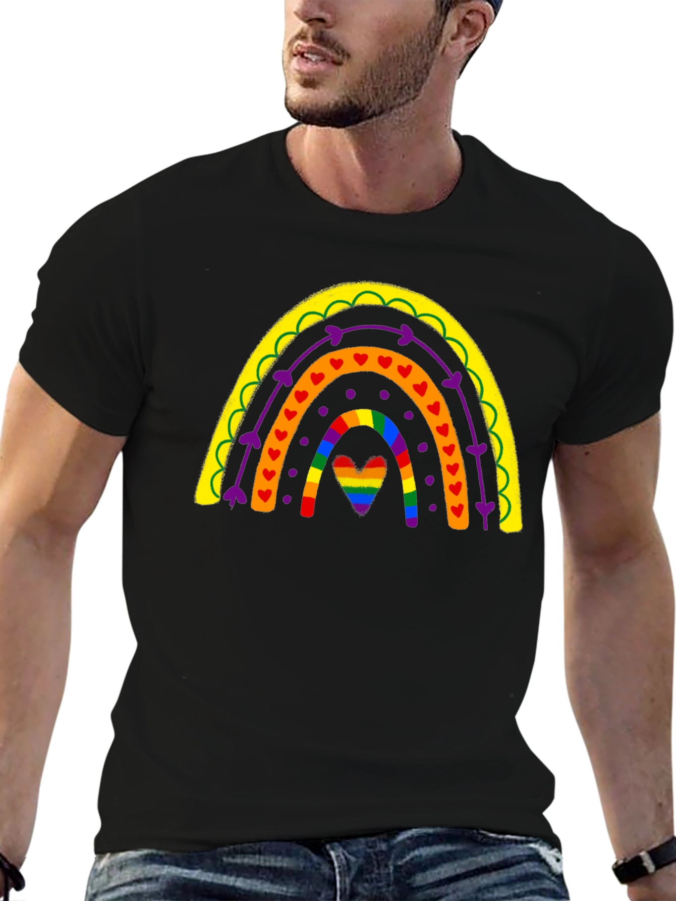 Rainbow Heart Pride T-Shirt