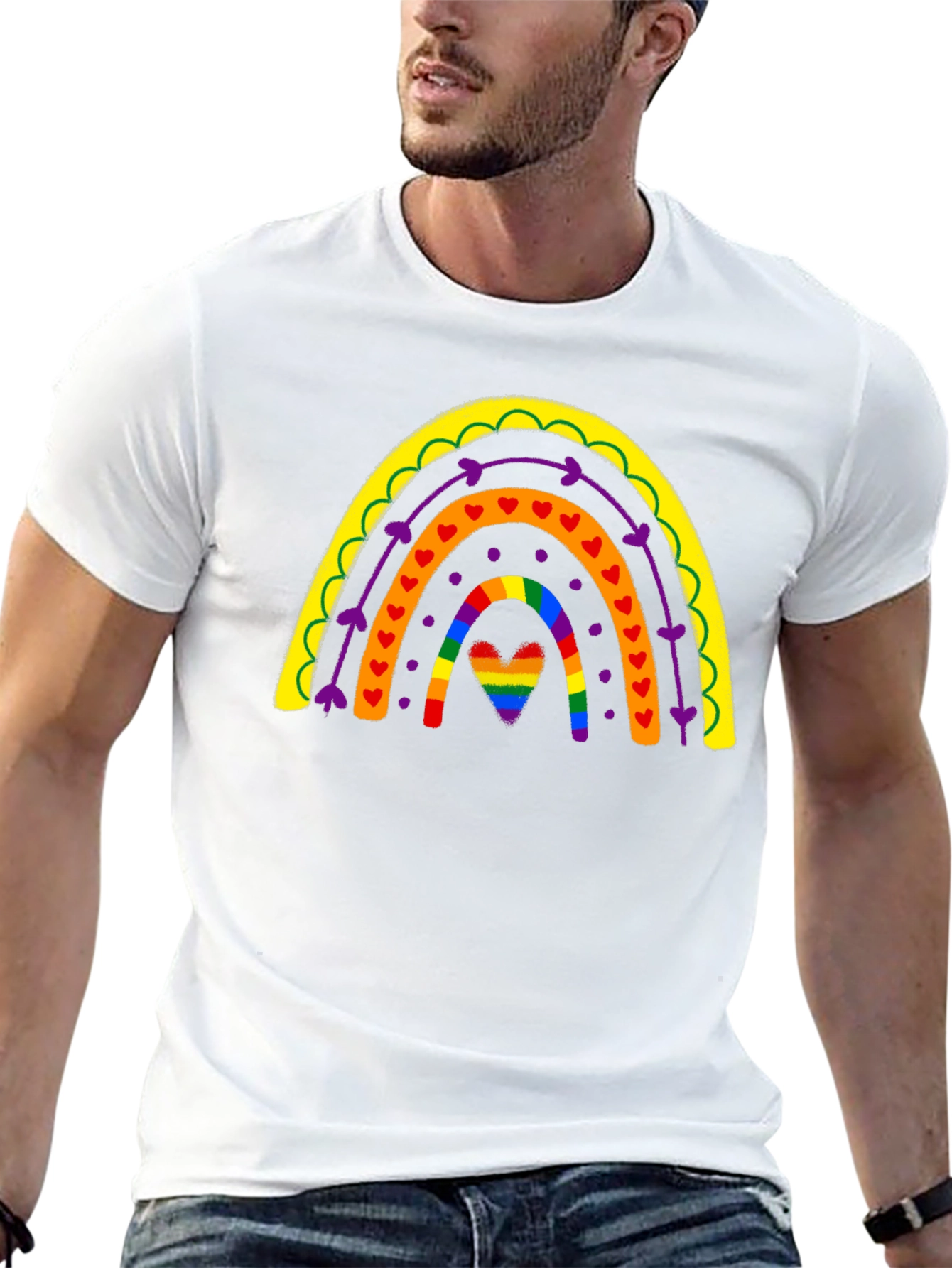 Rainbow Heart Pride T-Shirt