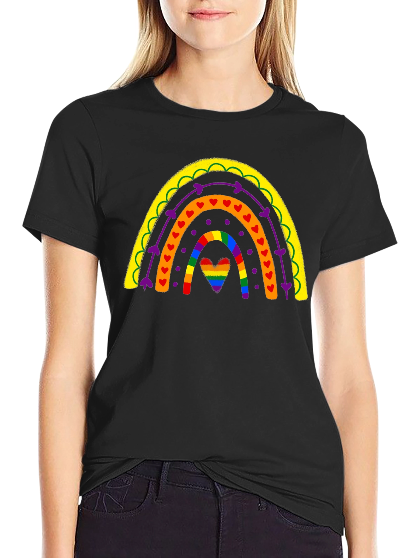 Rainbow Heart Pride T-Shirt