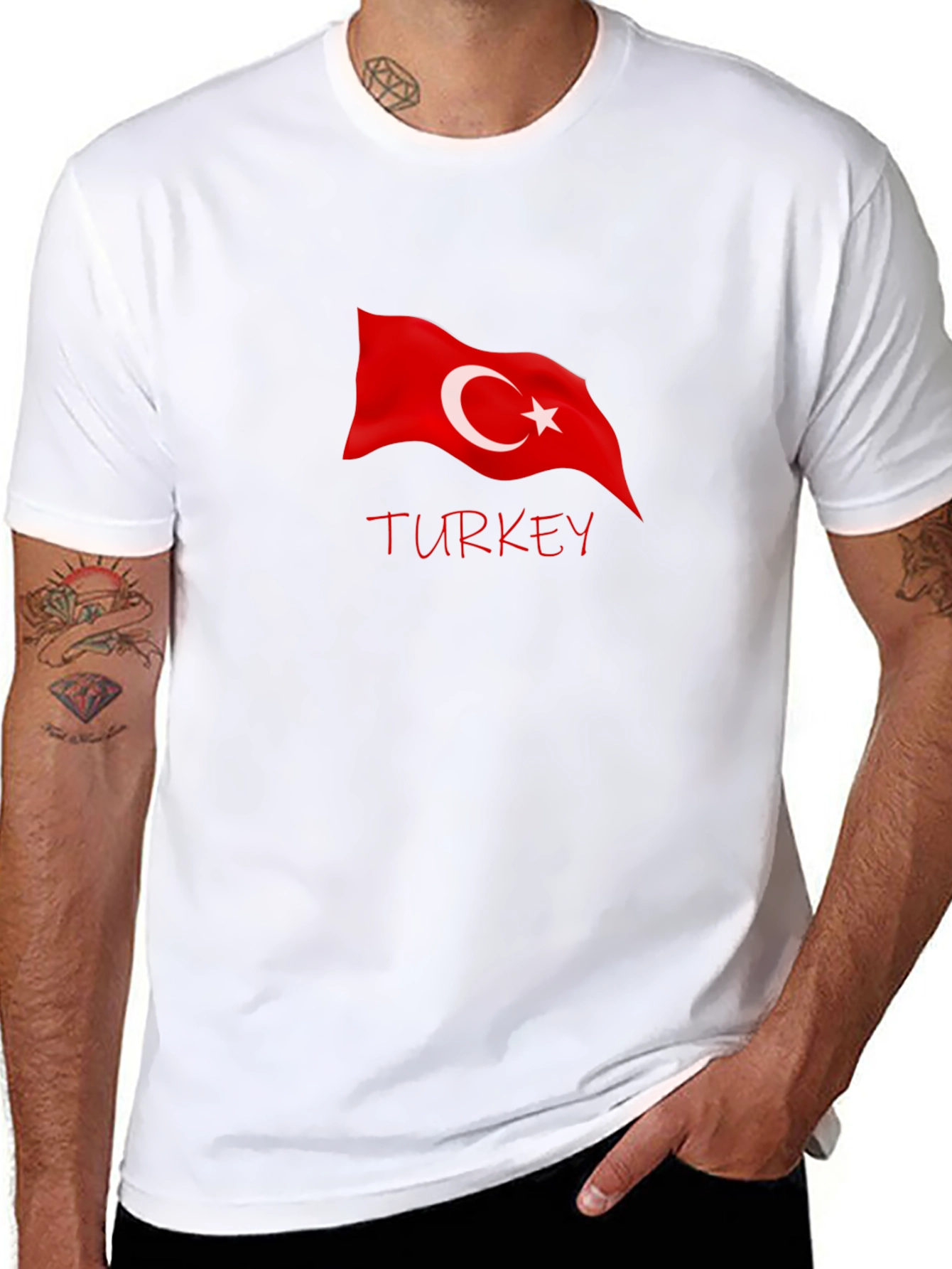 Turkey Flag Graphic Tee - Black