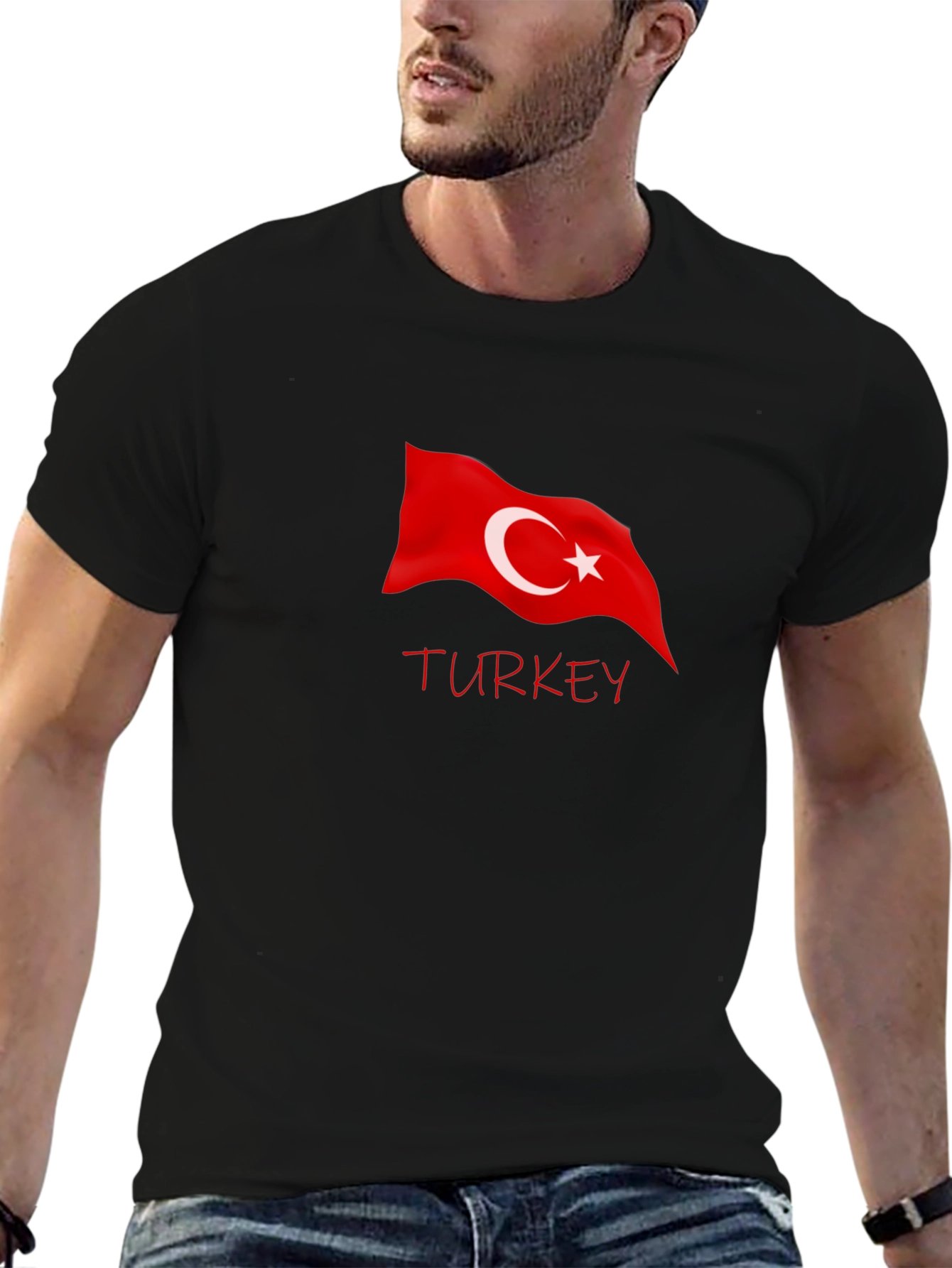 Turkey Flag Graphic Tee - Black
