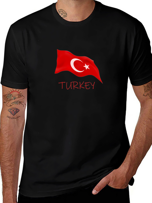 Turkey Flag Graphic Tee - Black