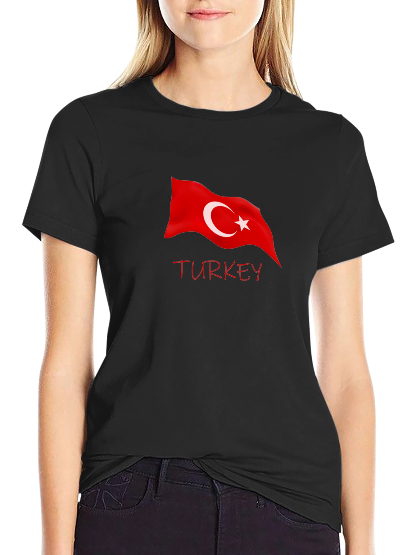 Turkey Flag Graphic Tee - Black