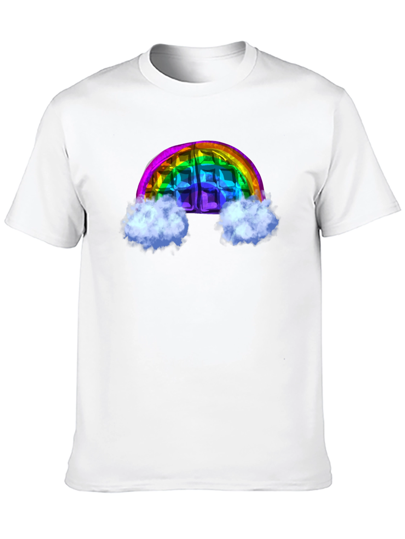 Rainbow Waffle Graphic Tee - Fun & Unique Design!