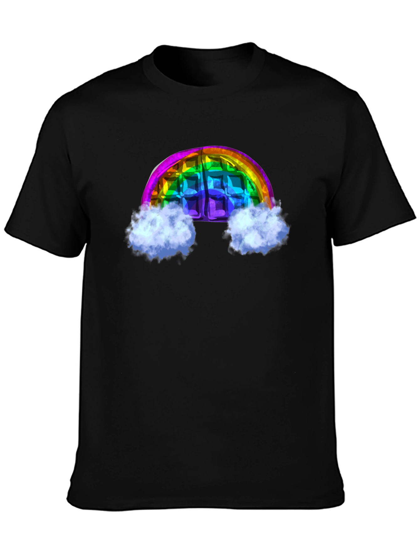 Rainbow Waffle Graphic Tee - Fun & Unique Design!