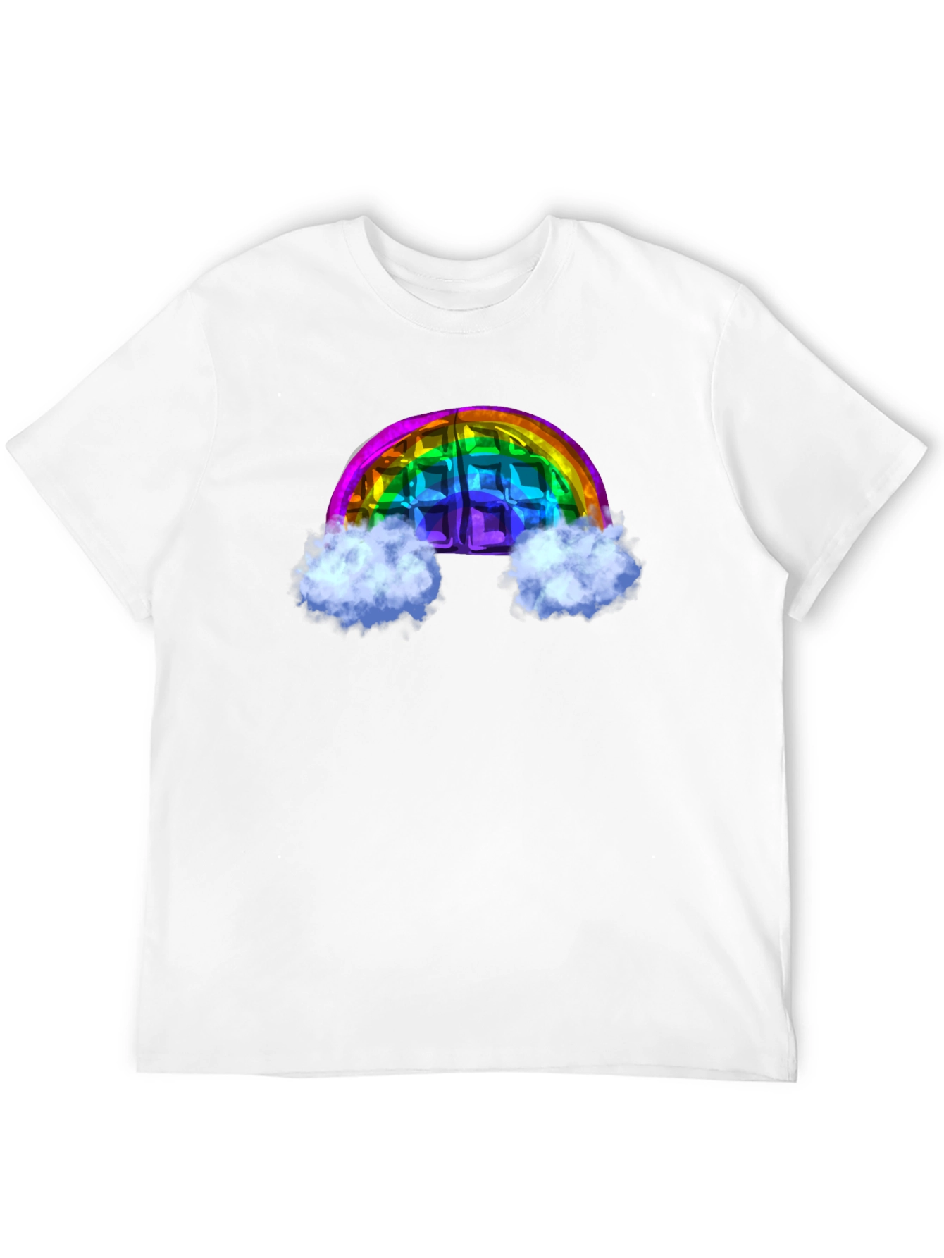 Rainbow Waffle Graphic Tee - Fun & Unique Design!