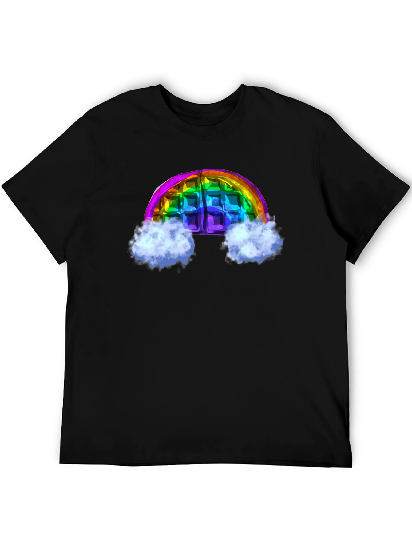 Rainbow Waffle Graphic Tee - Fun & Unique Design!