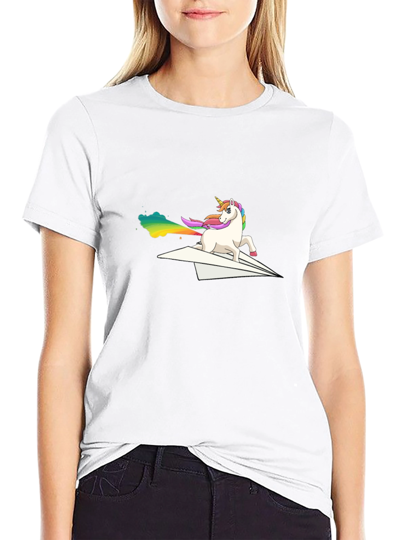 Unicorn Paper Airplane Graphic Tee