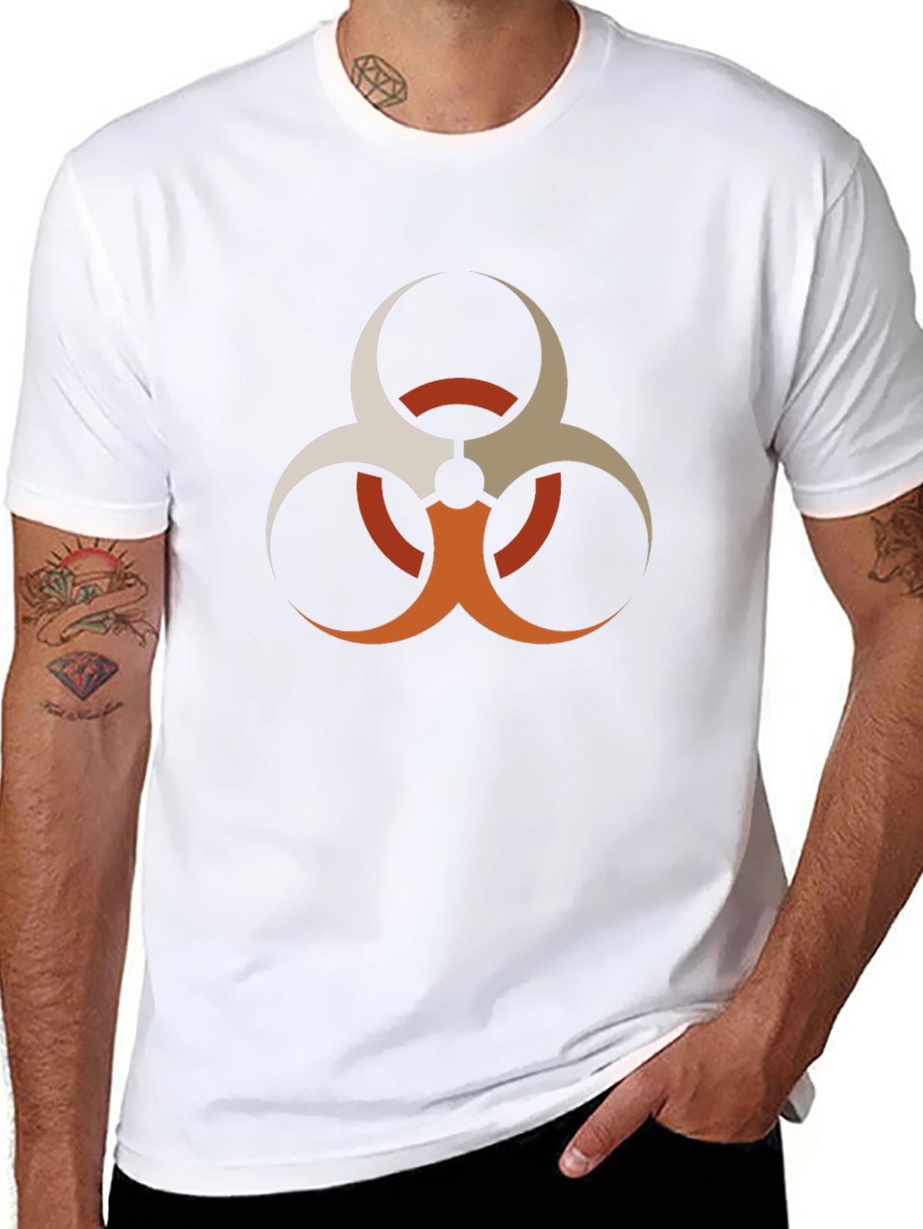 Biohazard Symbol Graphic T-Shirt
