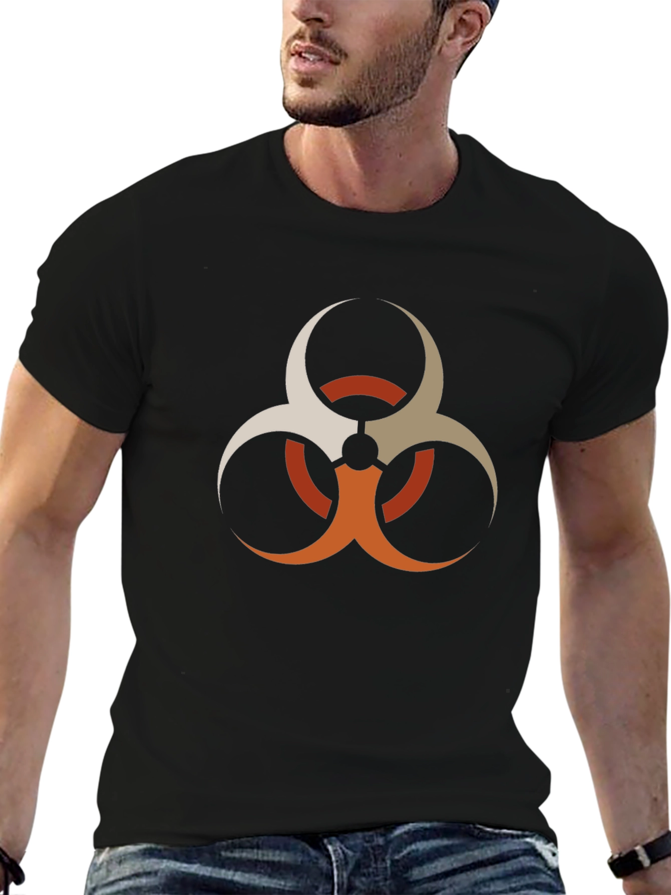 Biohazard Symbol Graphic T-Shirt