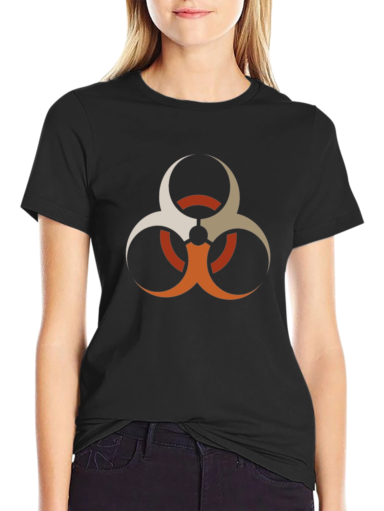 Biohazard Symbol Graphic T-Shirt