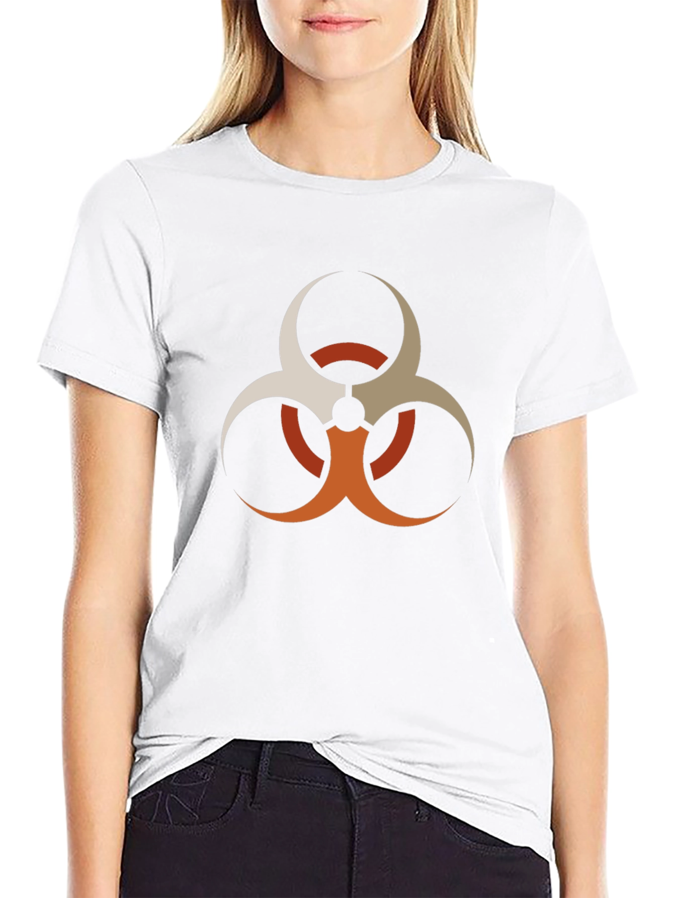 Biohazard Symbol Graphic T-Shirt