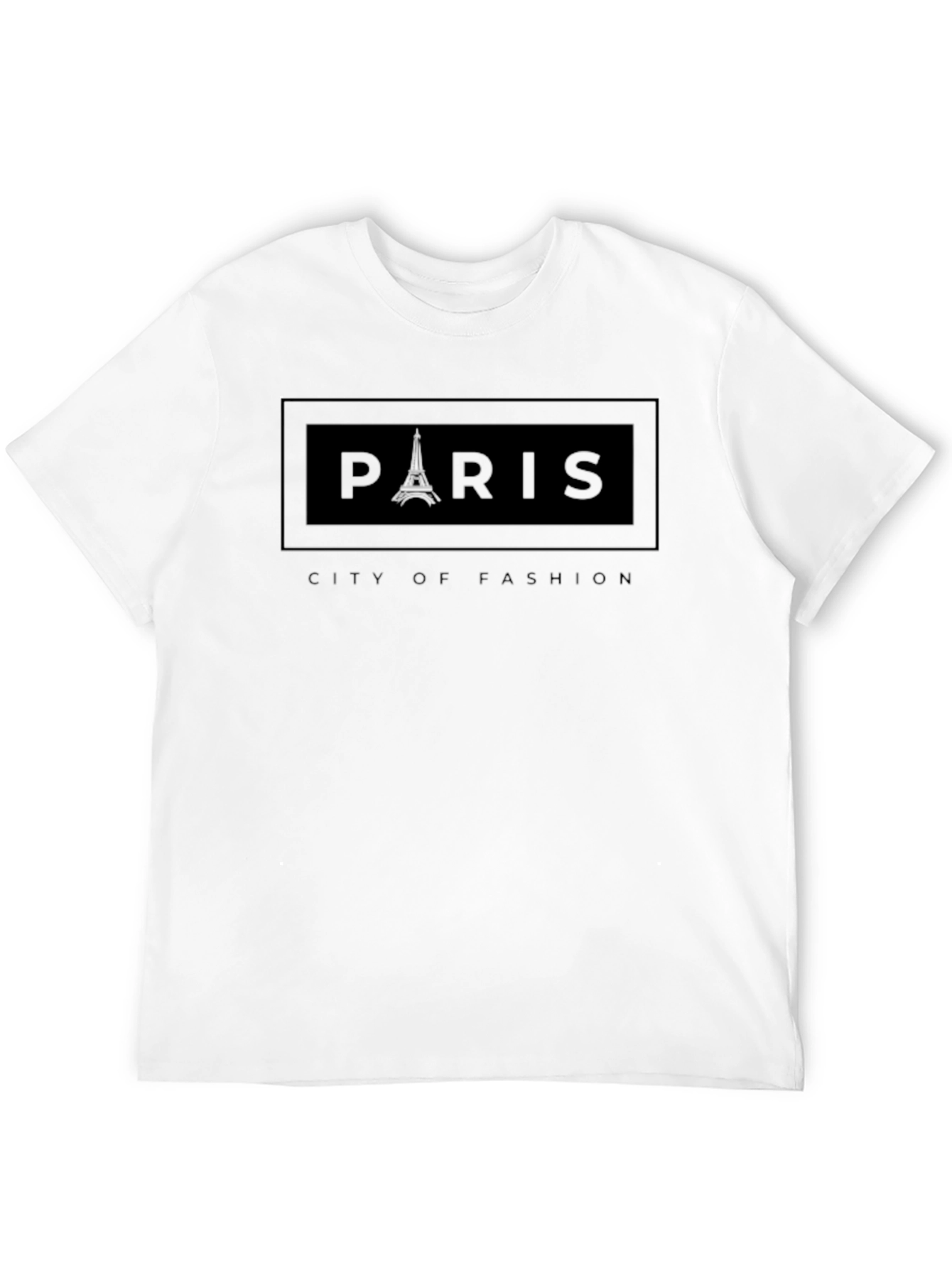 Paris Eiffel Tower Black Graphic T-Shirt