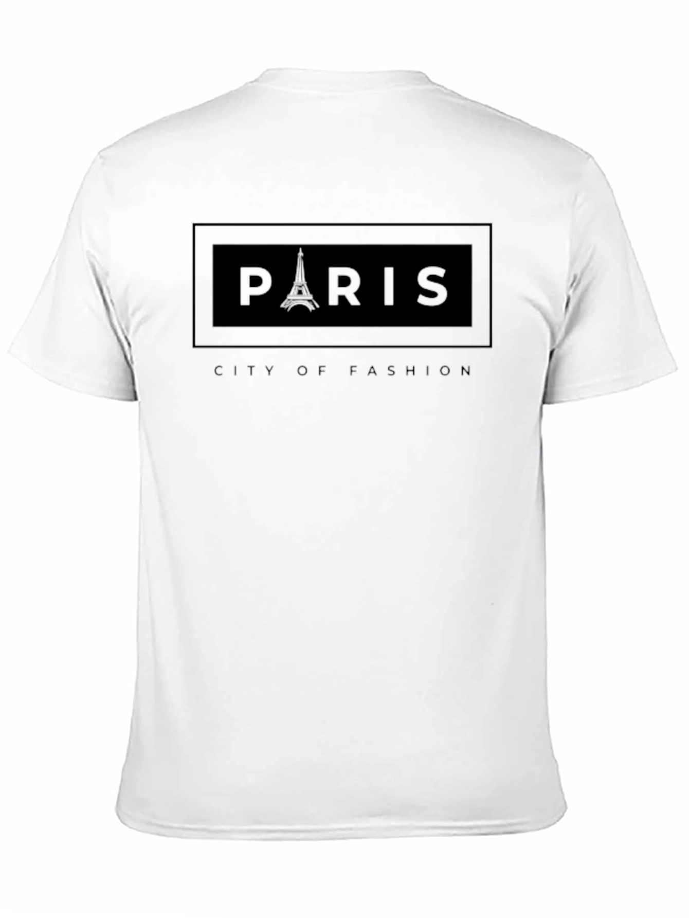 Paris Eiffel Tower Black Graphic T-Shirt