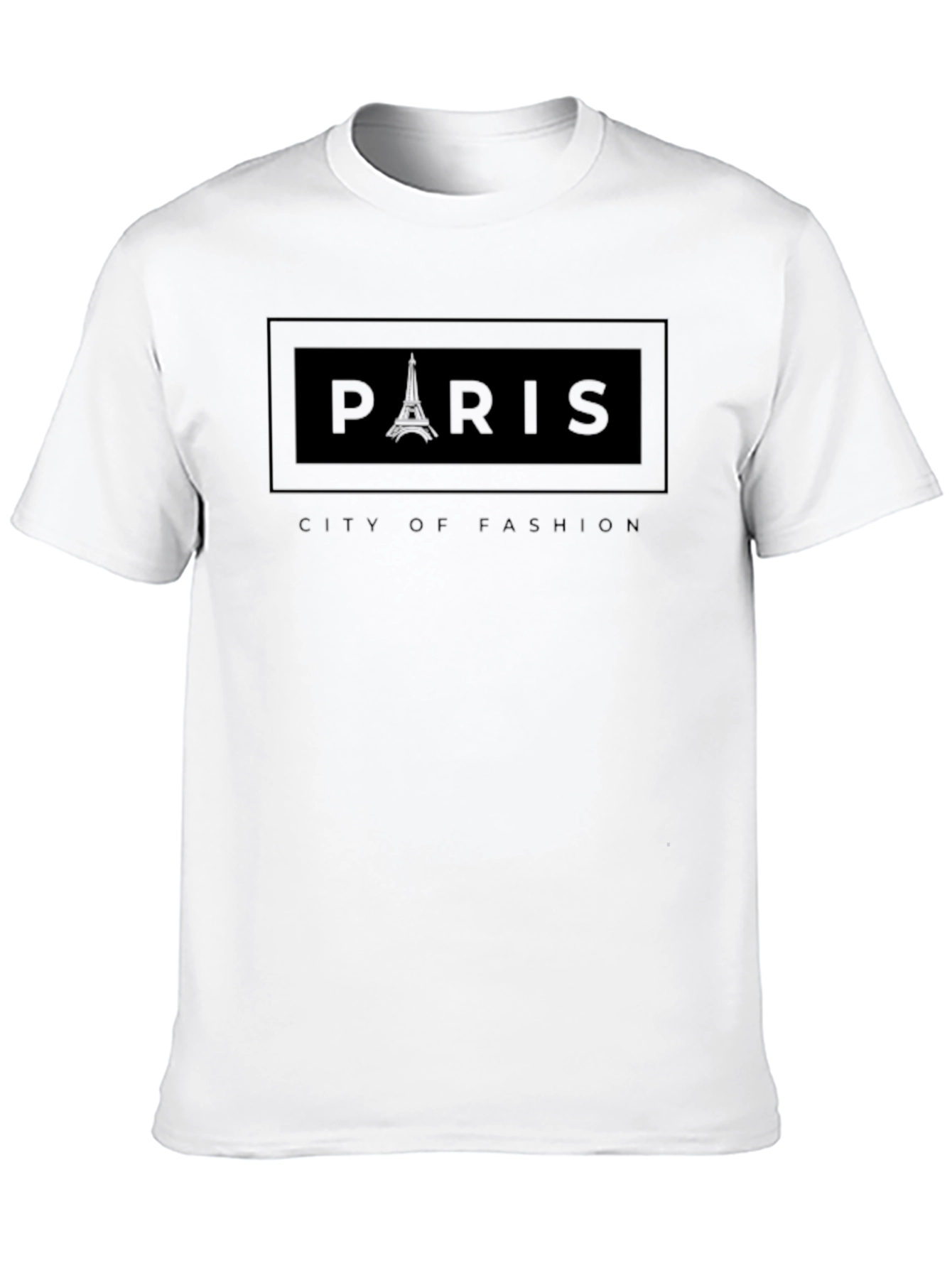 Paris Eiffel Tower Black Graphic T-Shirt