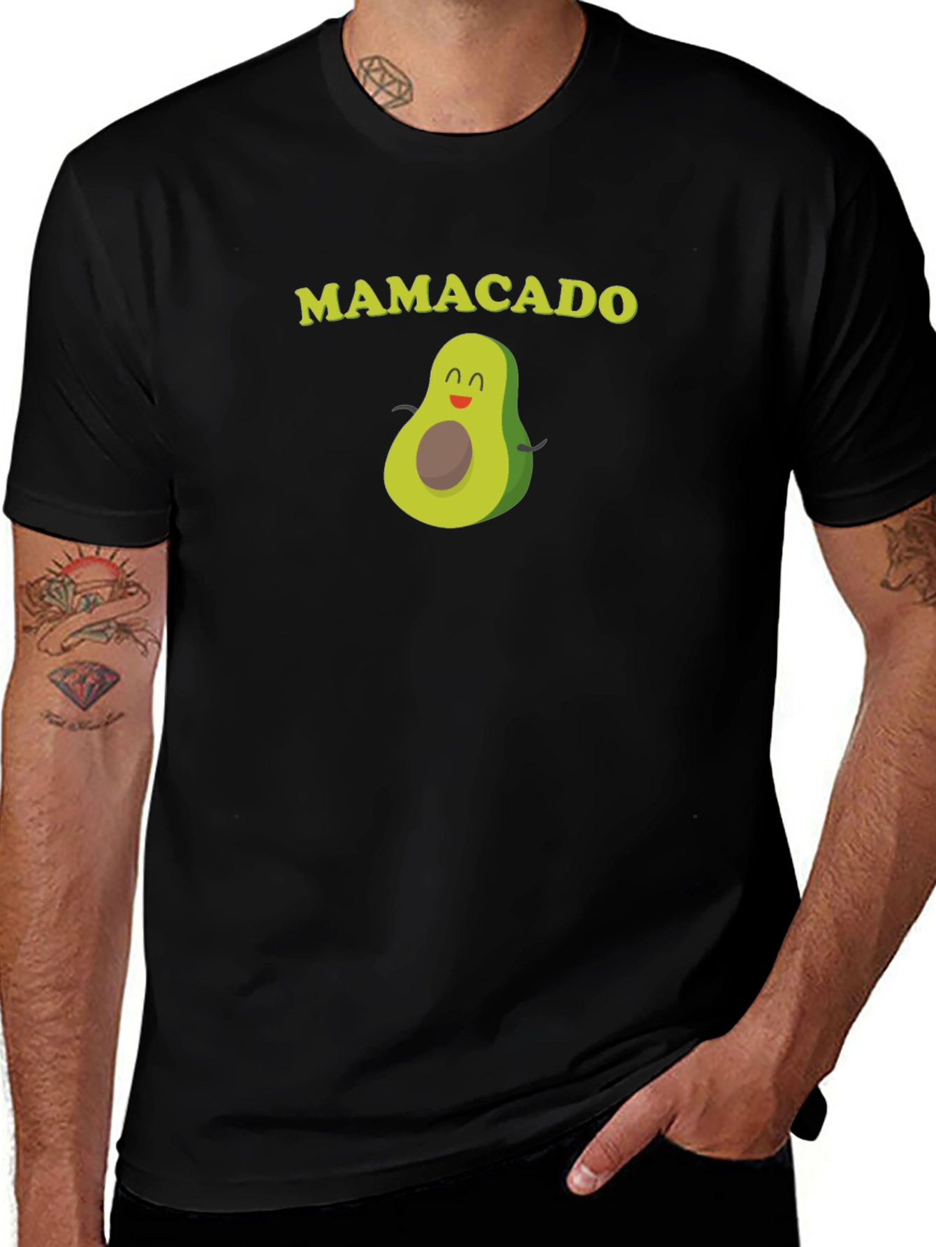 Mamacado Avocado Graphic T-Shirt - Black