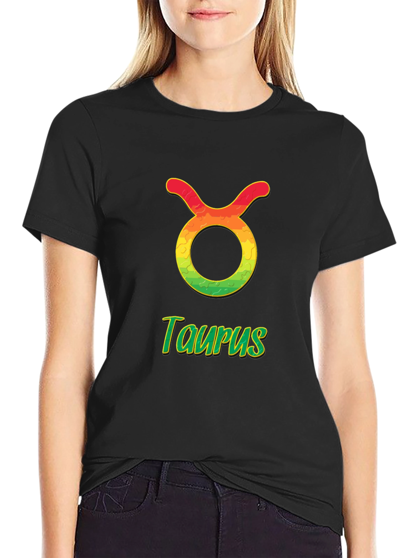 Taurus Zodiac Sign T-Shirt - Black Cotton Tee