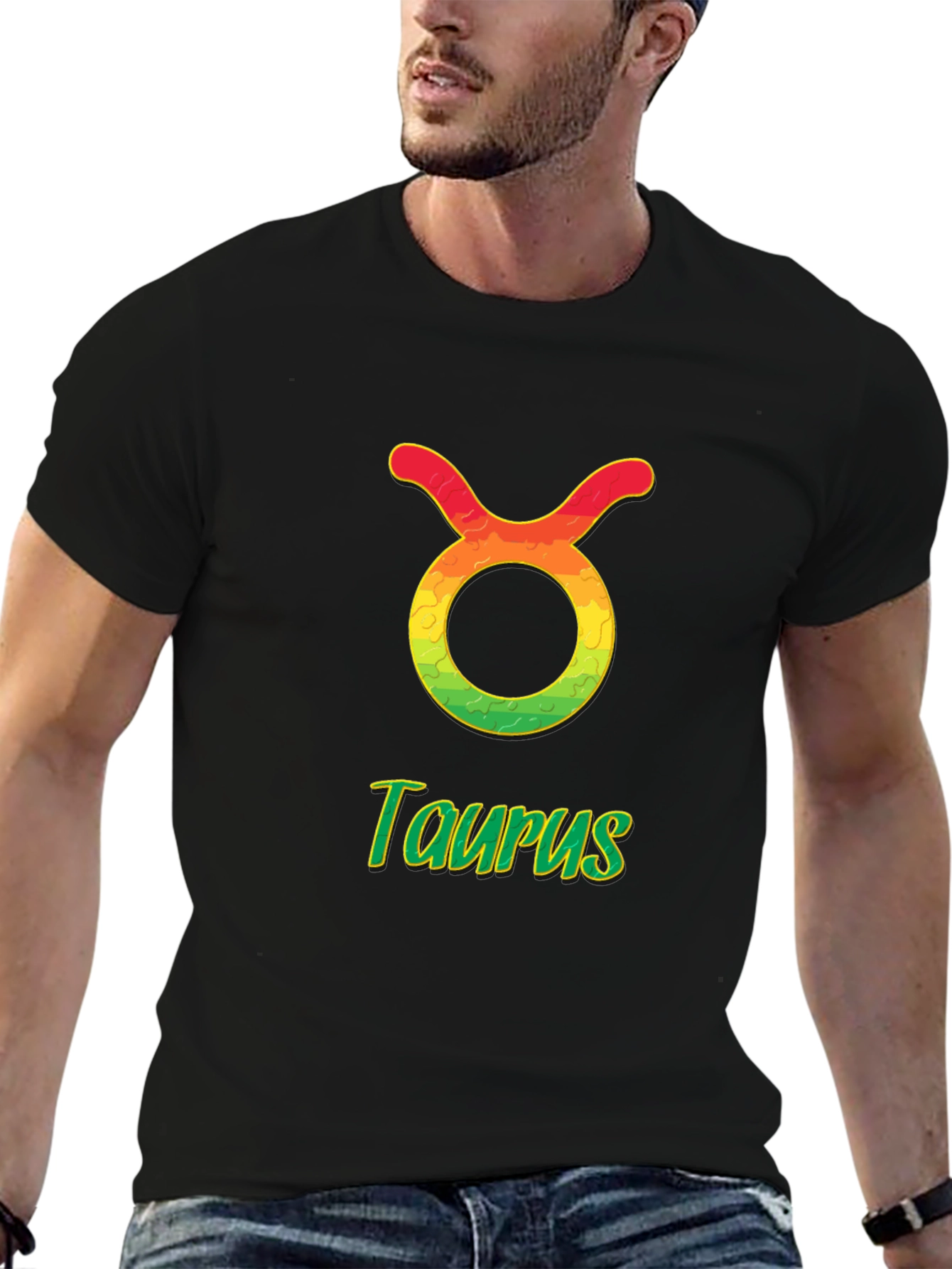 Taurus Zodiac Sign T-Shirt - Black Cotton Tee