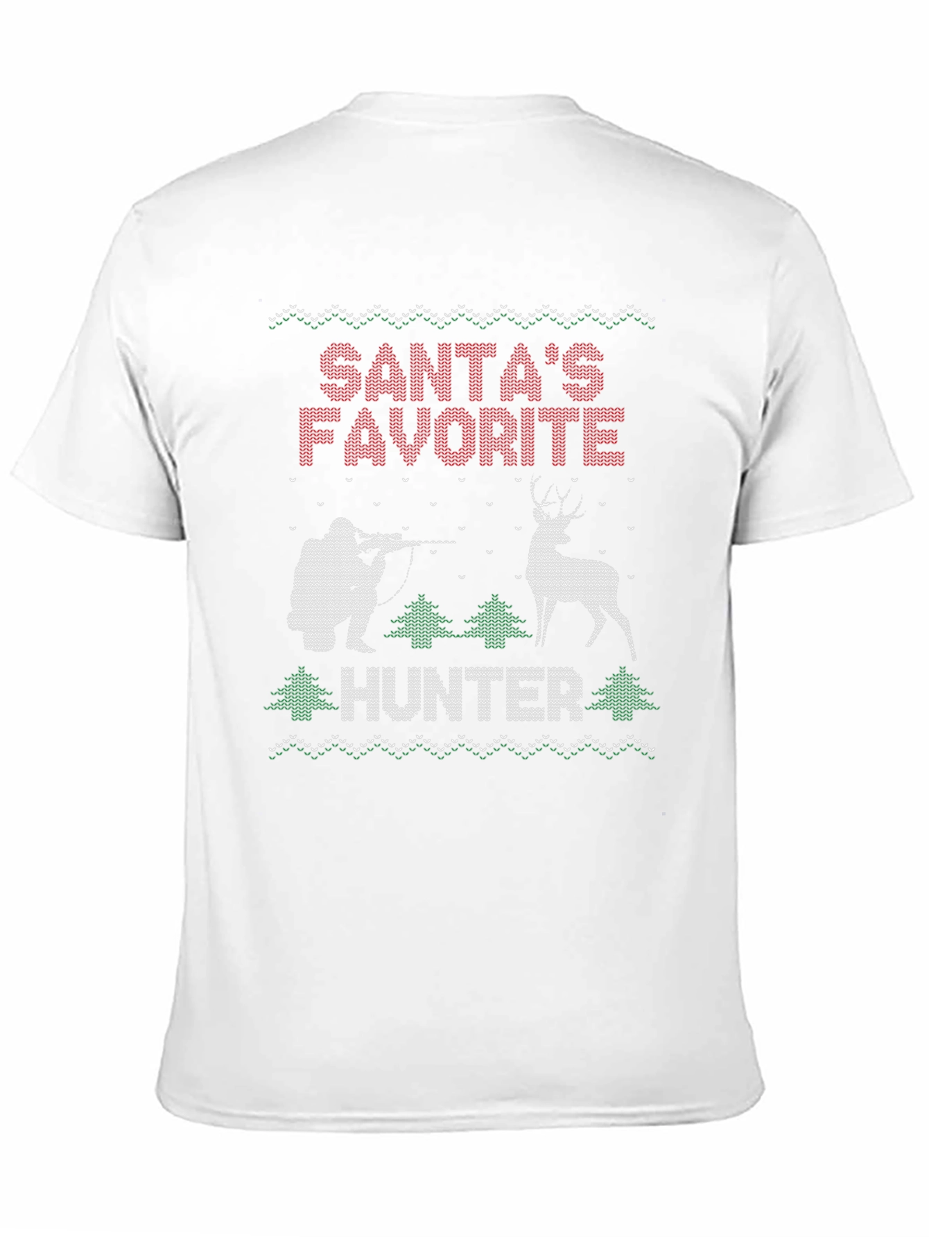 Santas Favorite Hunter Ugly Christmas Sweater T-Shirt