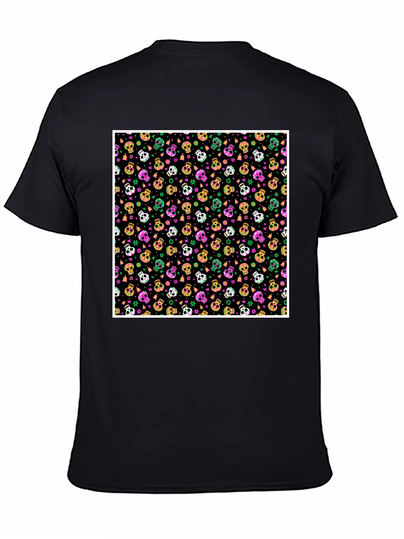 Skull Pattern T-Shirt - Bold Graphic Tee