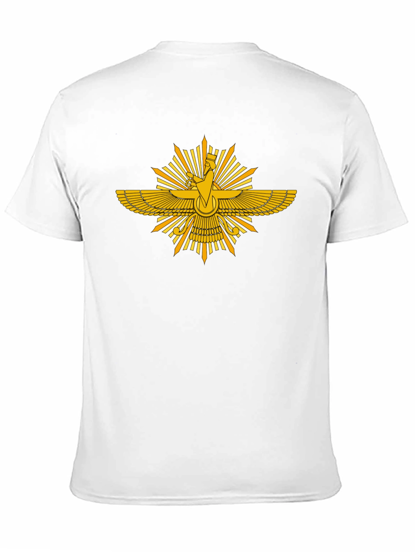 Zoroastrian Faravahar Symbol Black T-Shirt