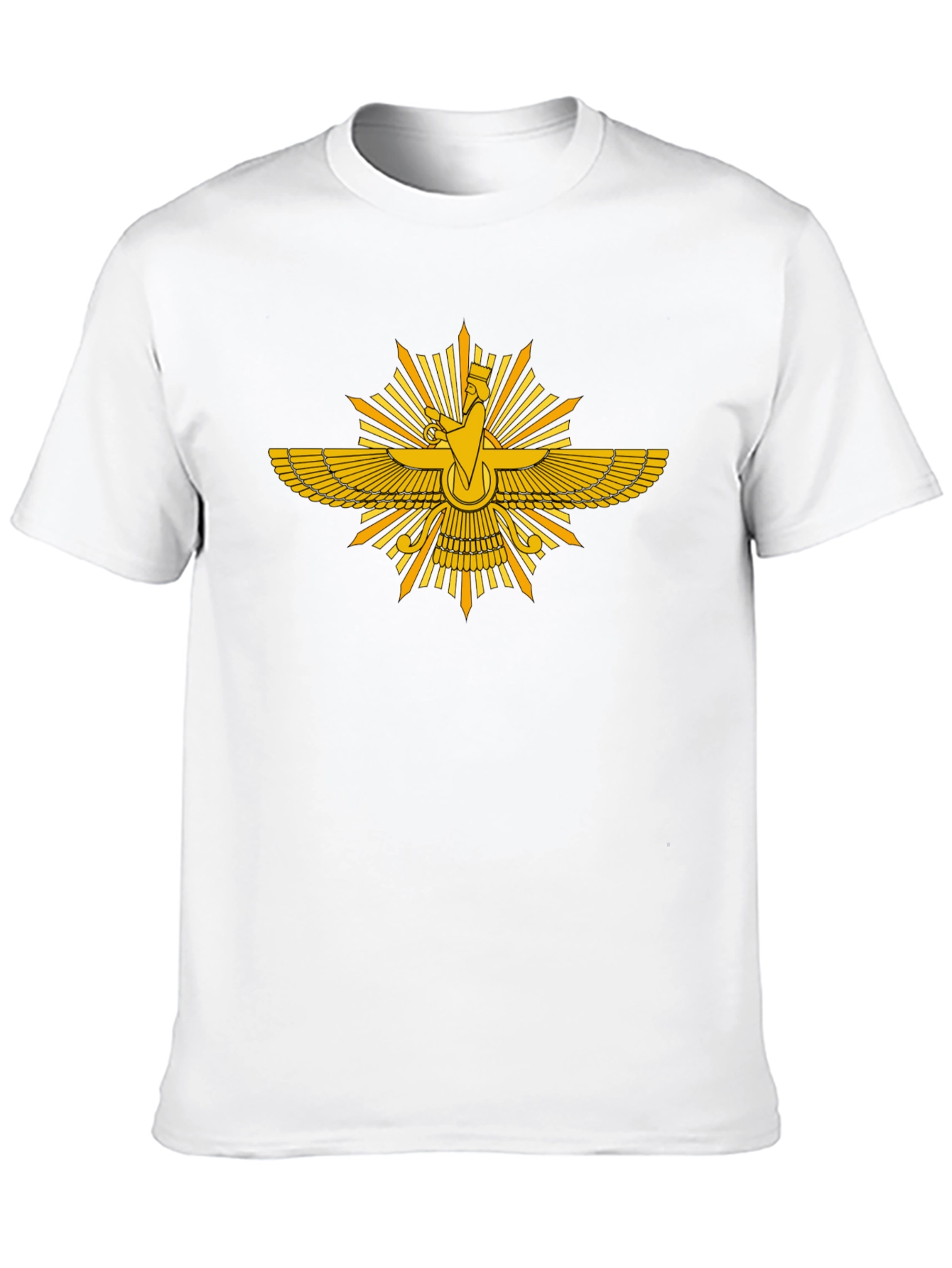 Zoroastrian Faravahar Symbol Black T-Shirt