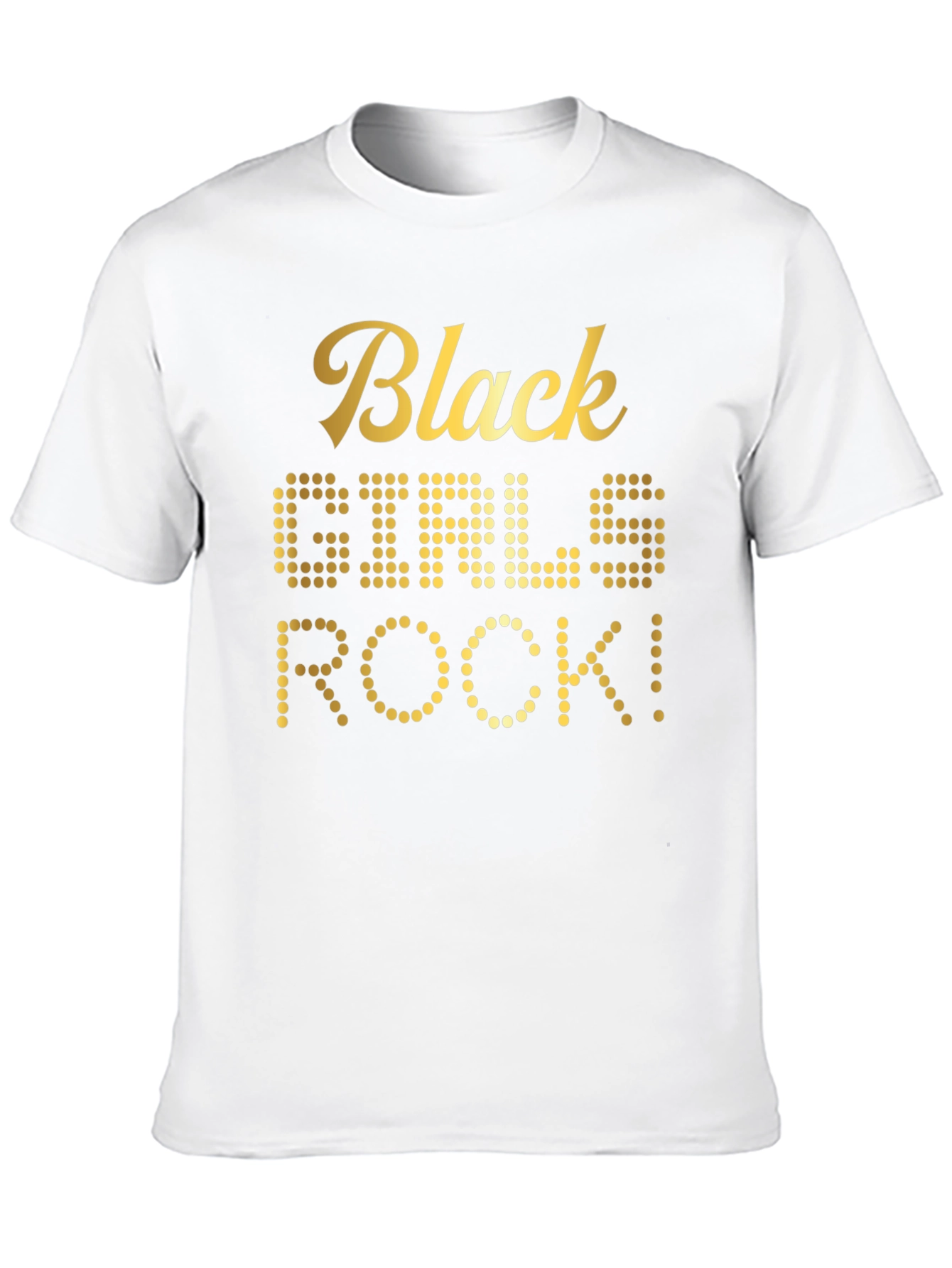 Black Girls Rock T-Shirt - Gold Text
