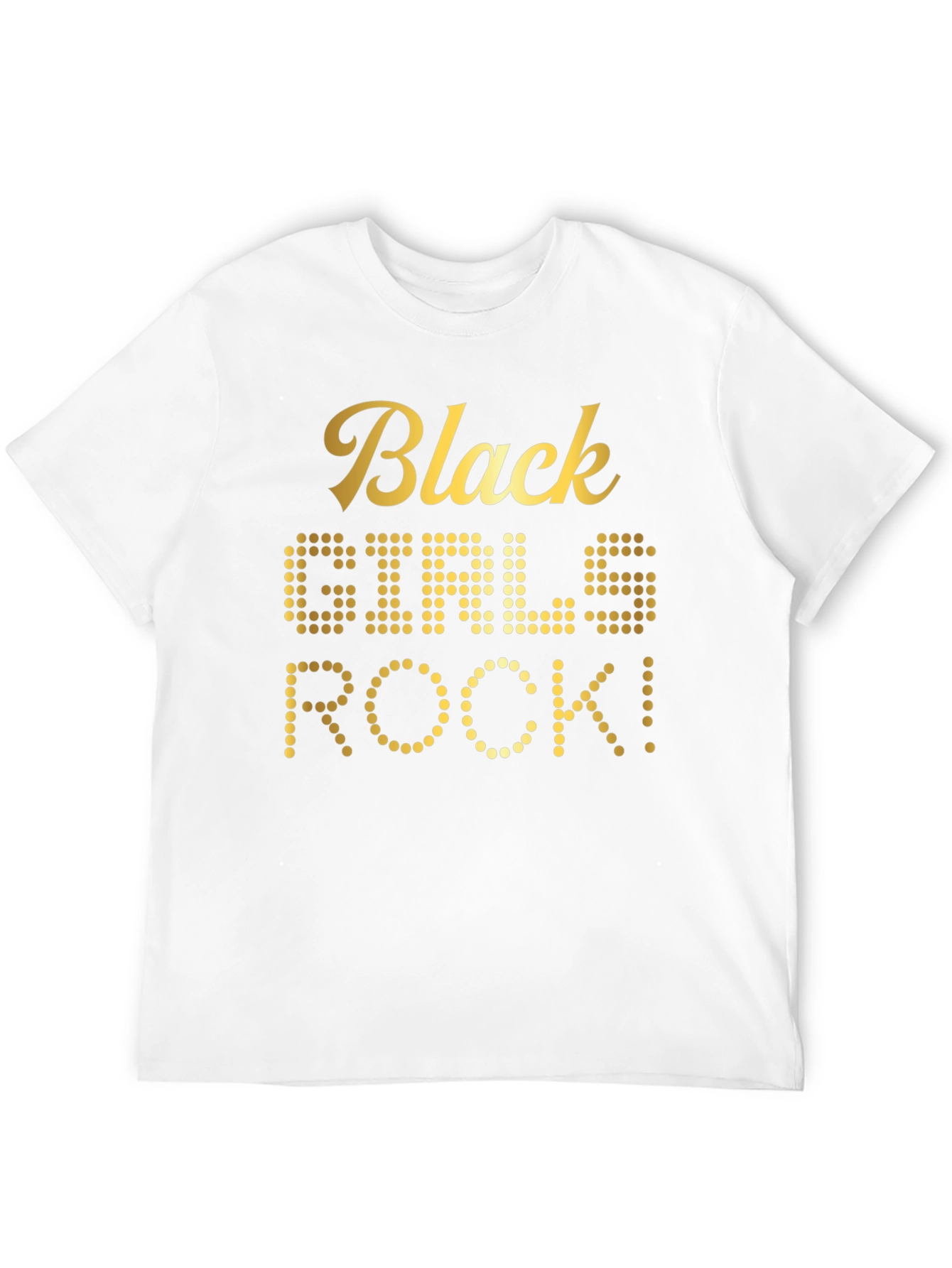 Black Girls Rock T-Shirt - Gold Text