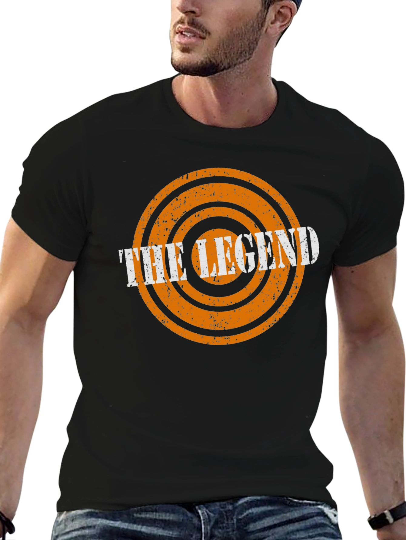 The Legend Graphic Tee - Stylish Mens Black T-Shirt
