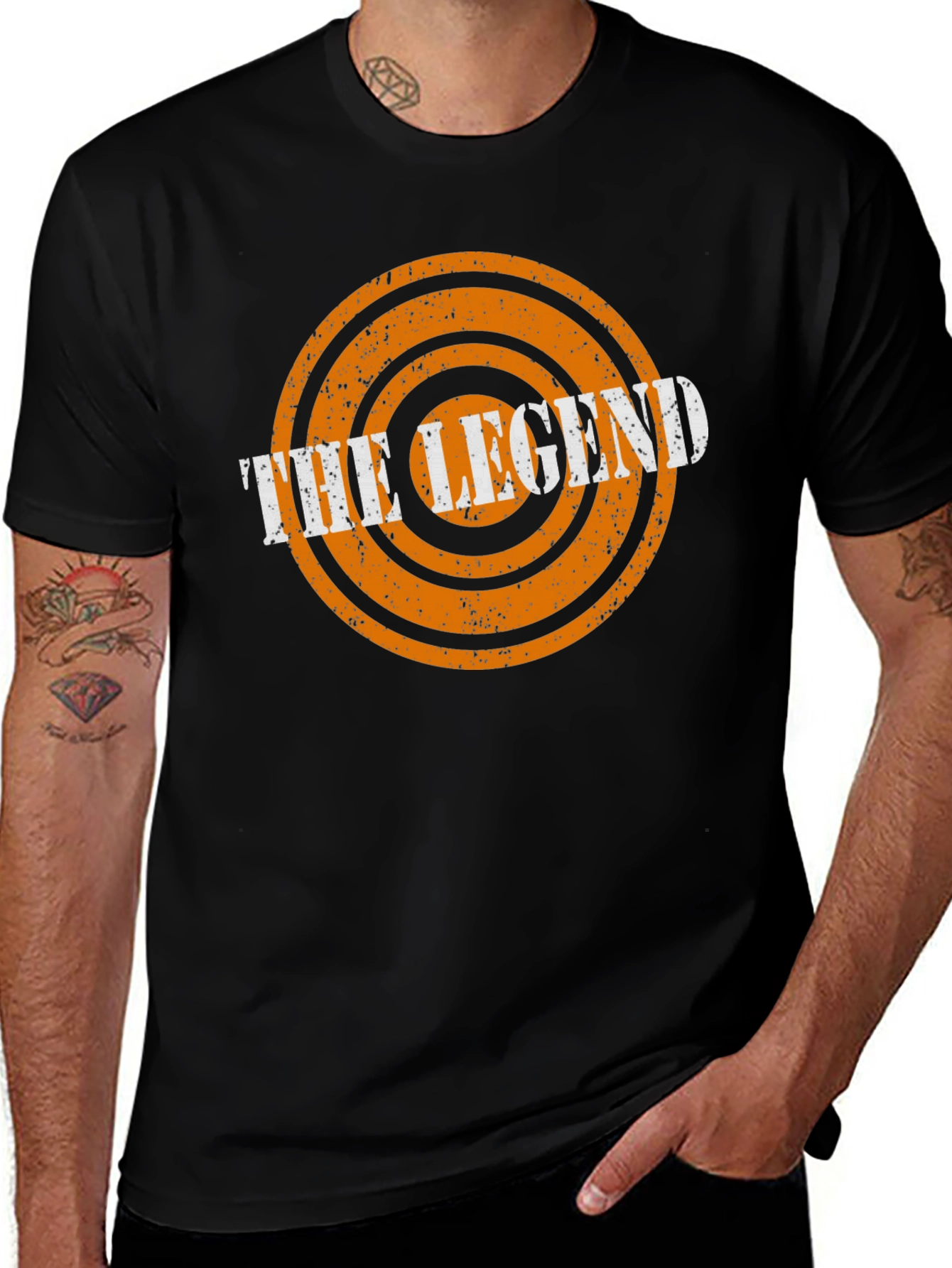 The Legend Graphic Tee - Stylish Mens Black T-Shirt
