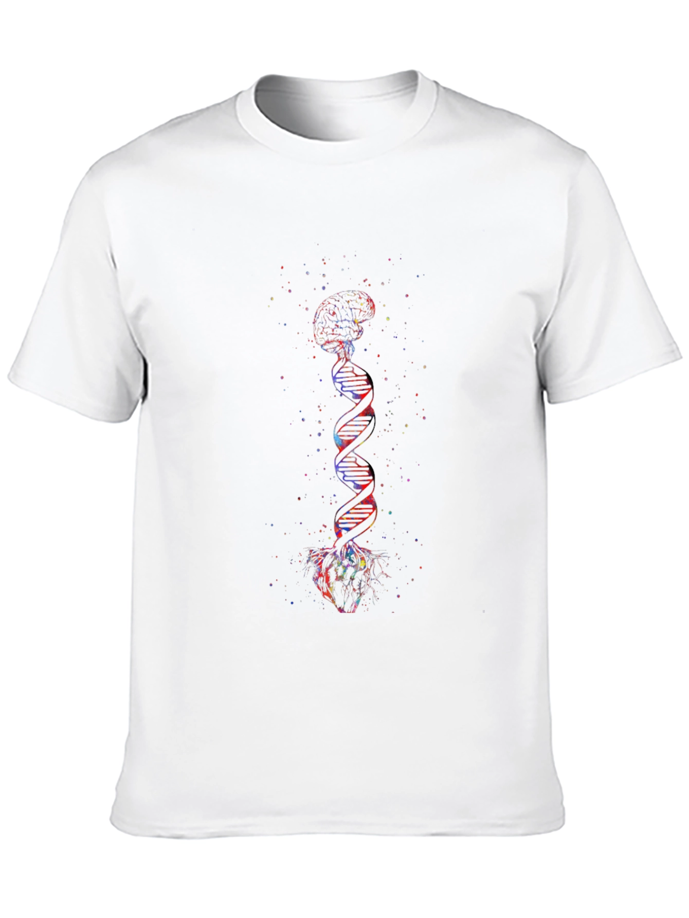 Brain DNA Heart Graphic T-Shirt