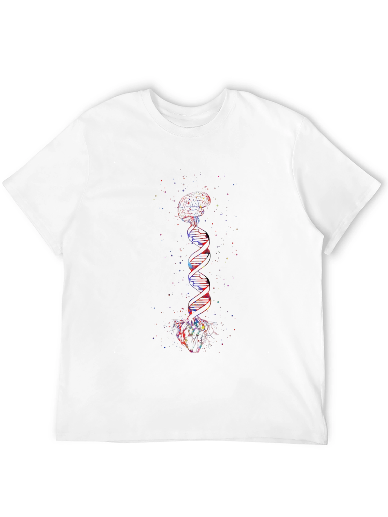 Brain DNA Heart Graphic T-Shirt
