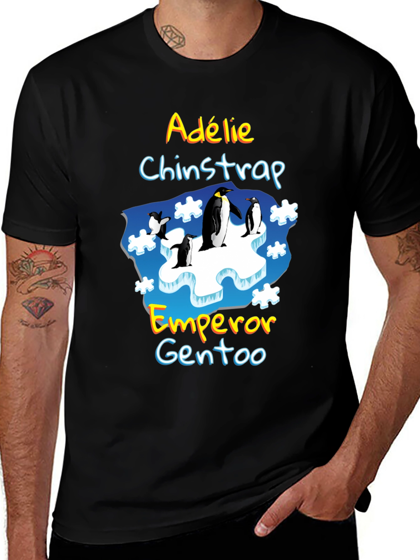 Penguin Species T-Shirt - Adélie Chinstrap Emperor Gentoo