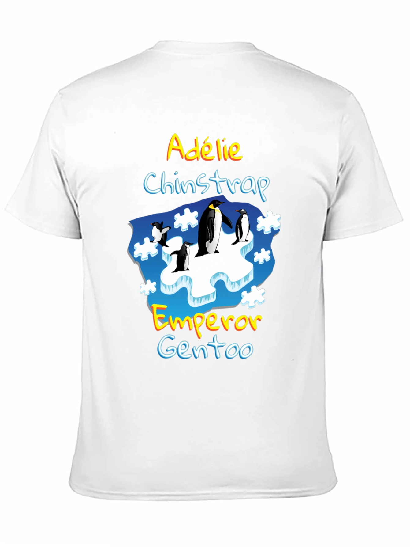 Penguin Species T-Shirt - Adélie Chinstrap Emperor Gentoo