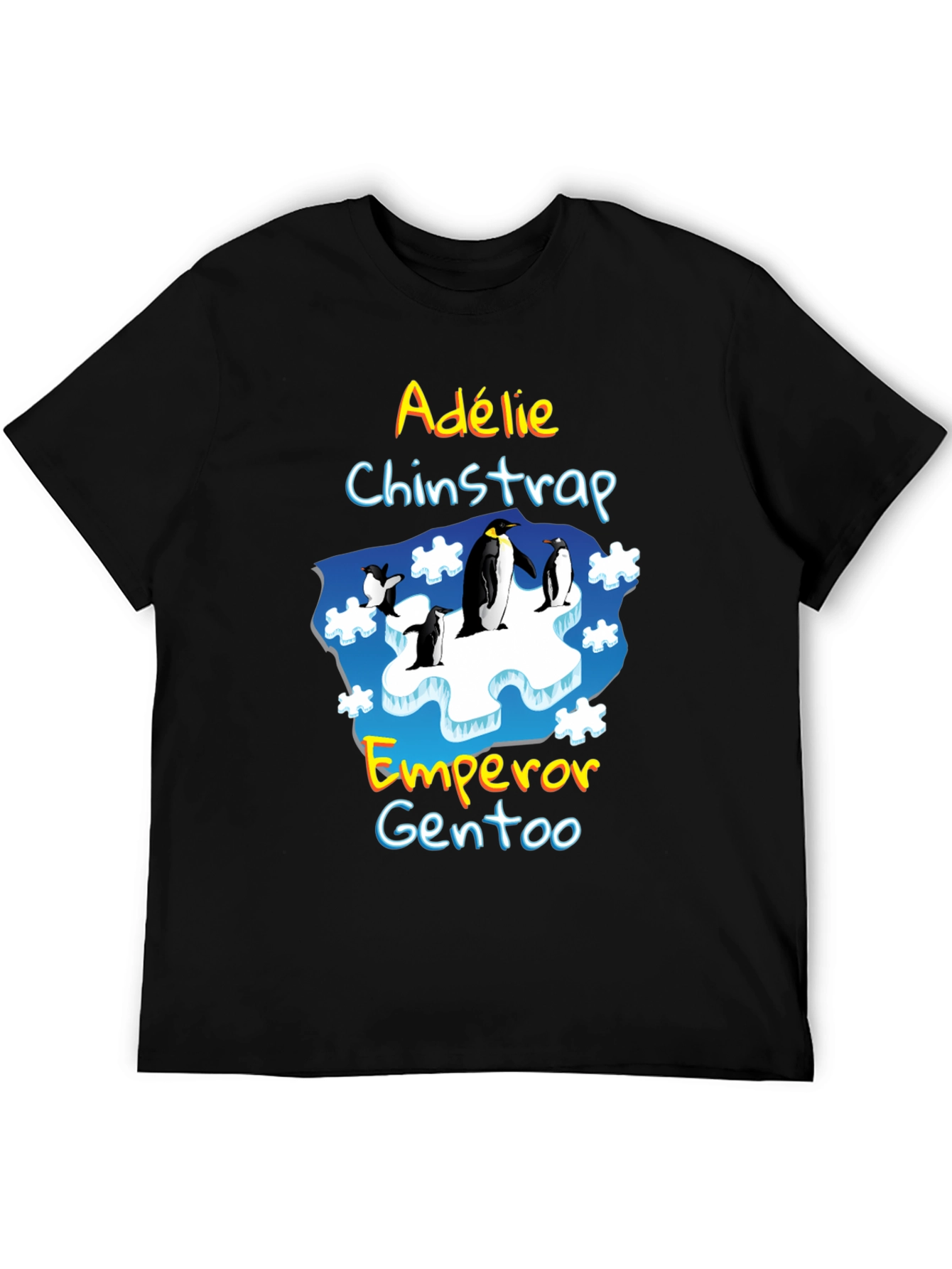 Penguin Species T-Shirt - Adélie Chinstrap Emperor Gentoo