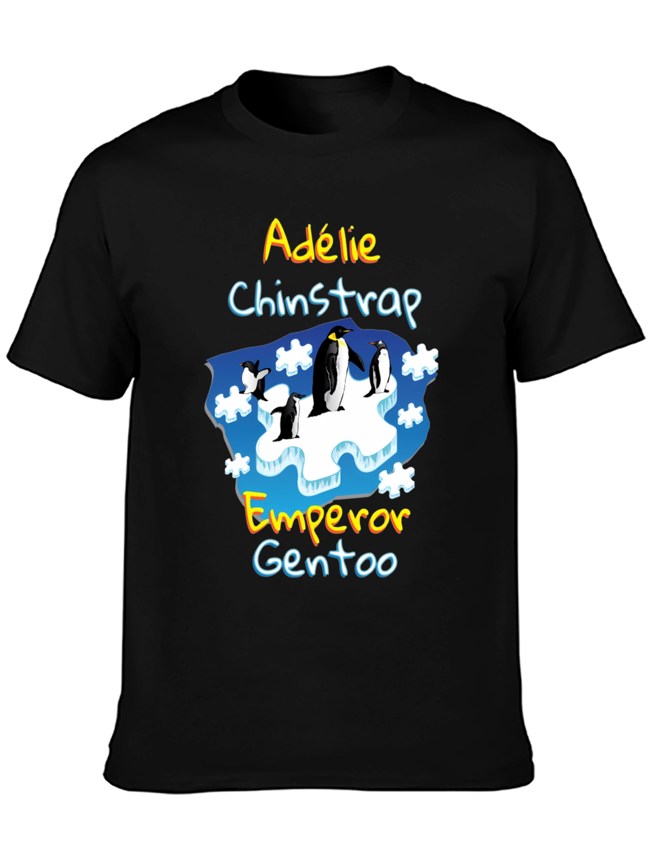 Penguin Species T-Shirt - Adélie Chinstrap Emperor Gentoo