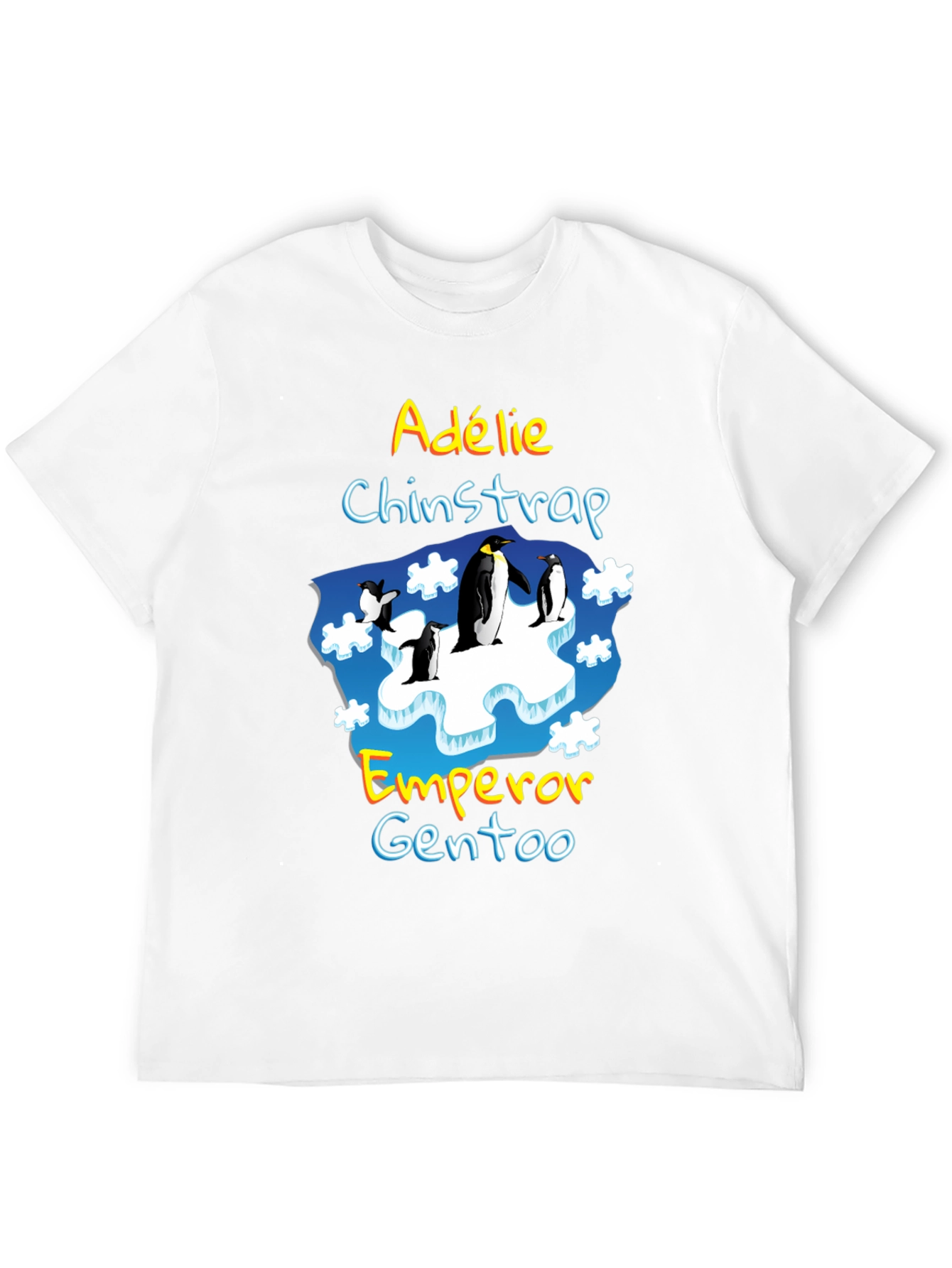 Penguin Species T-Shirt - Adélie Chinstrap Emperor Gentoo