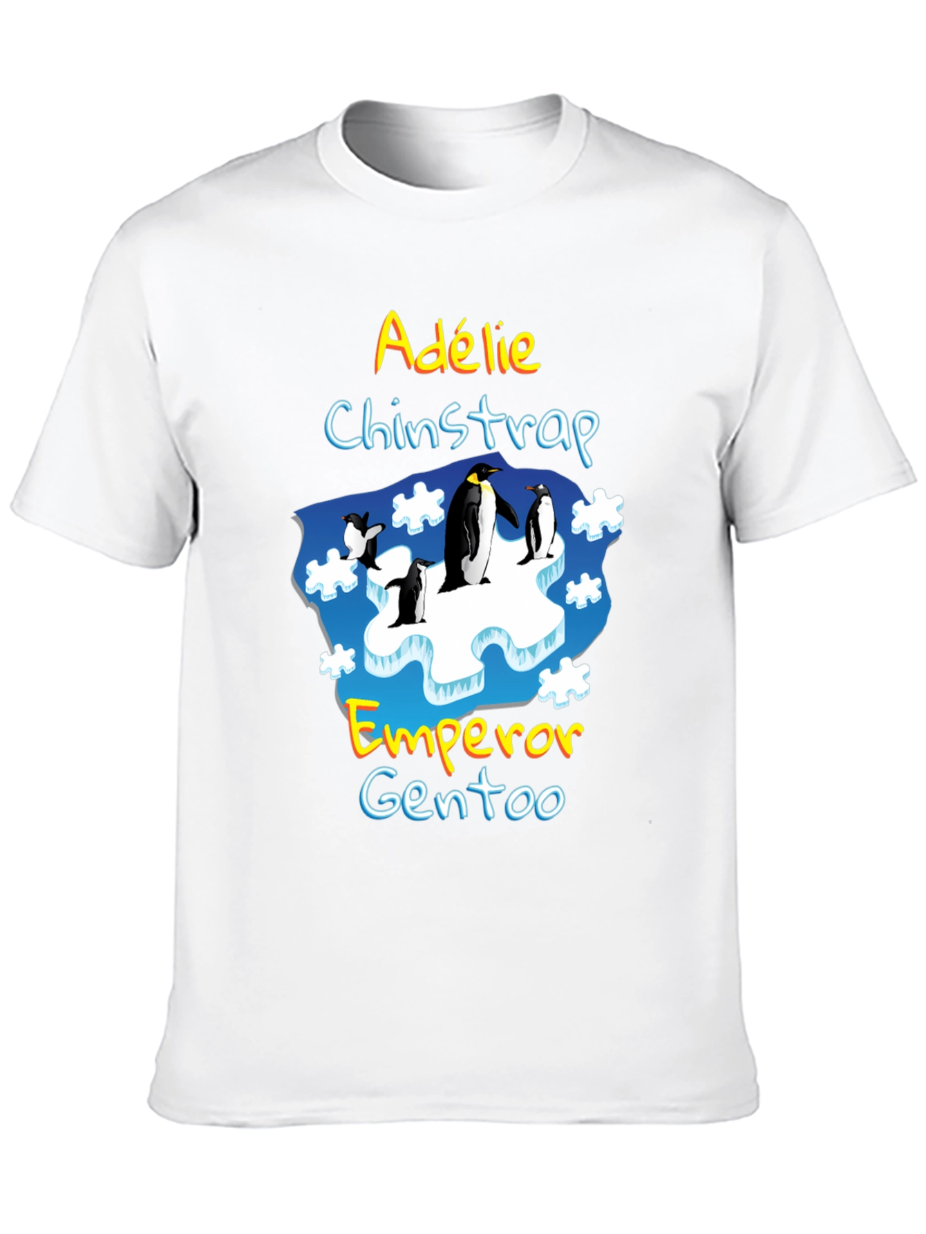 Penguin Species T-Shirt - Adélie Chinstrap Emperor Gentoo