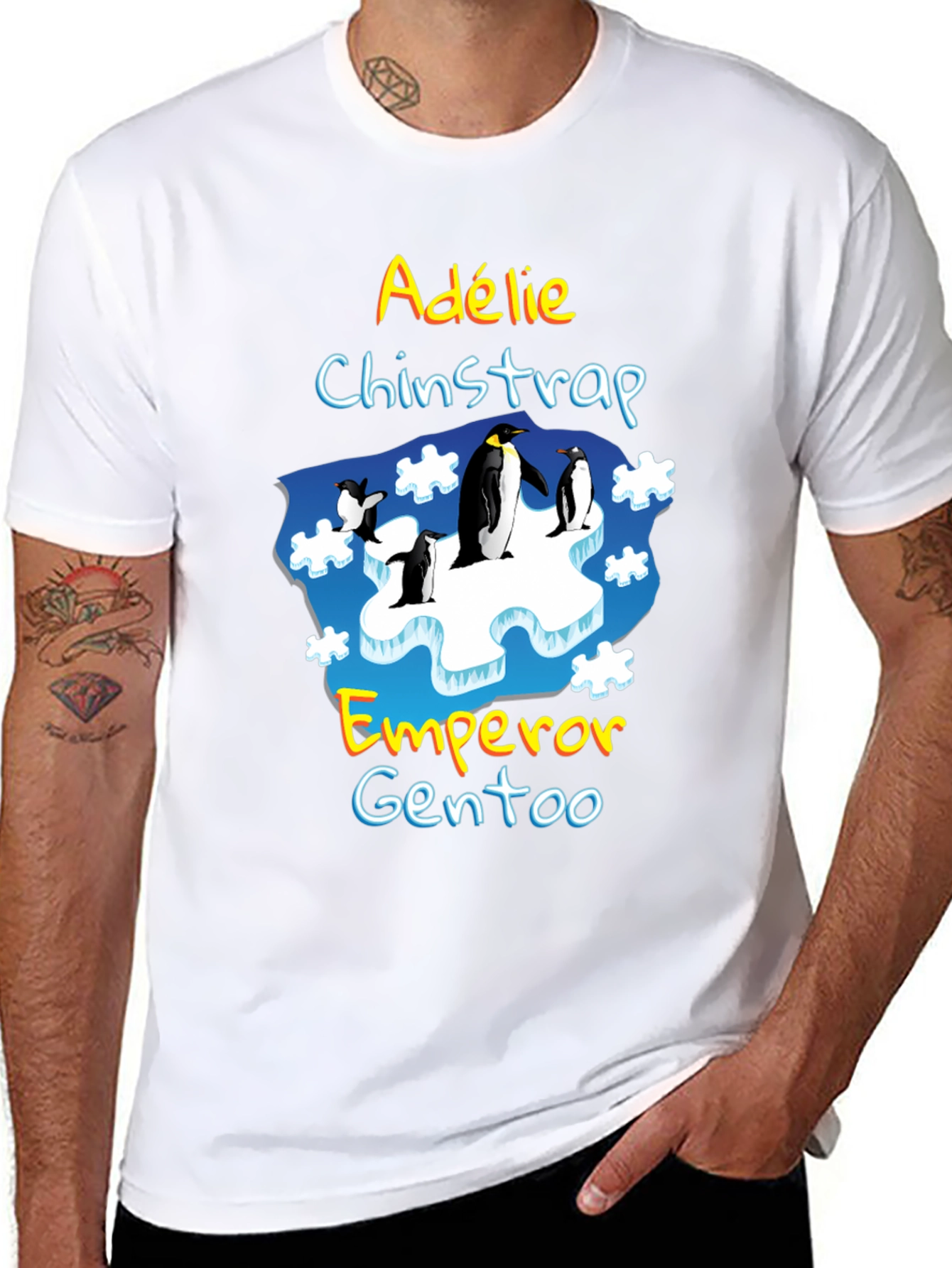 Penguin Species T-Shirt - Adélie Chinstrap Emperor Gentoo