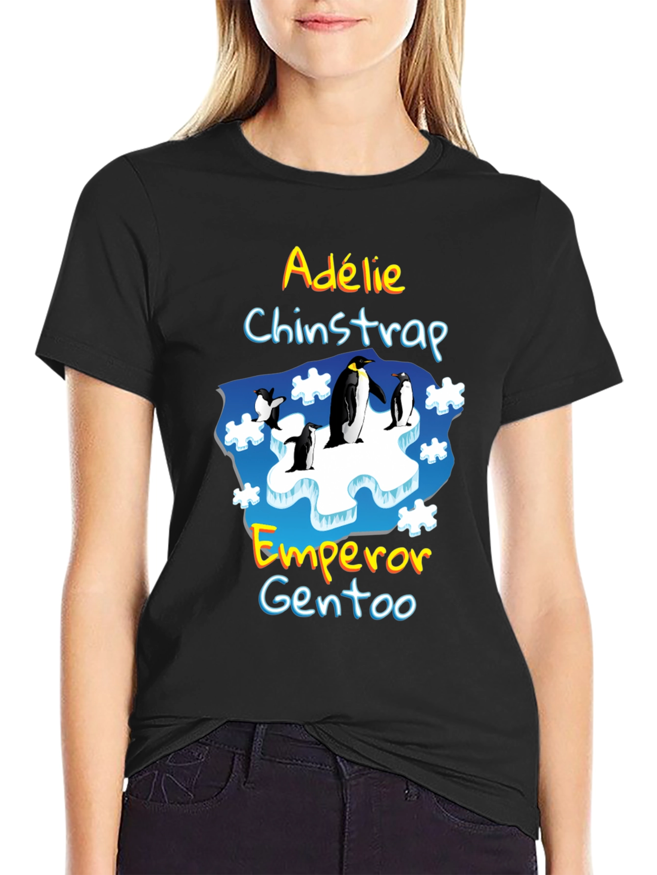 Penguin Species T-Shirt - Adélie Chinstrap Emperor Gentoo