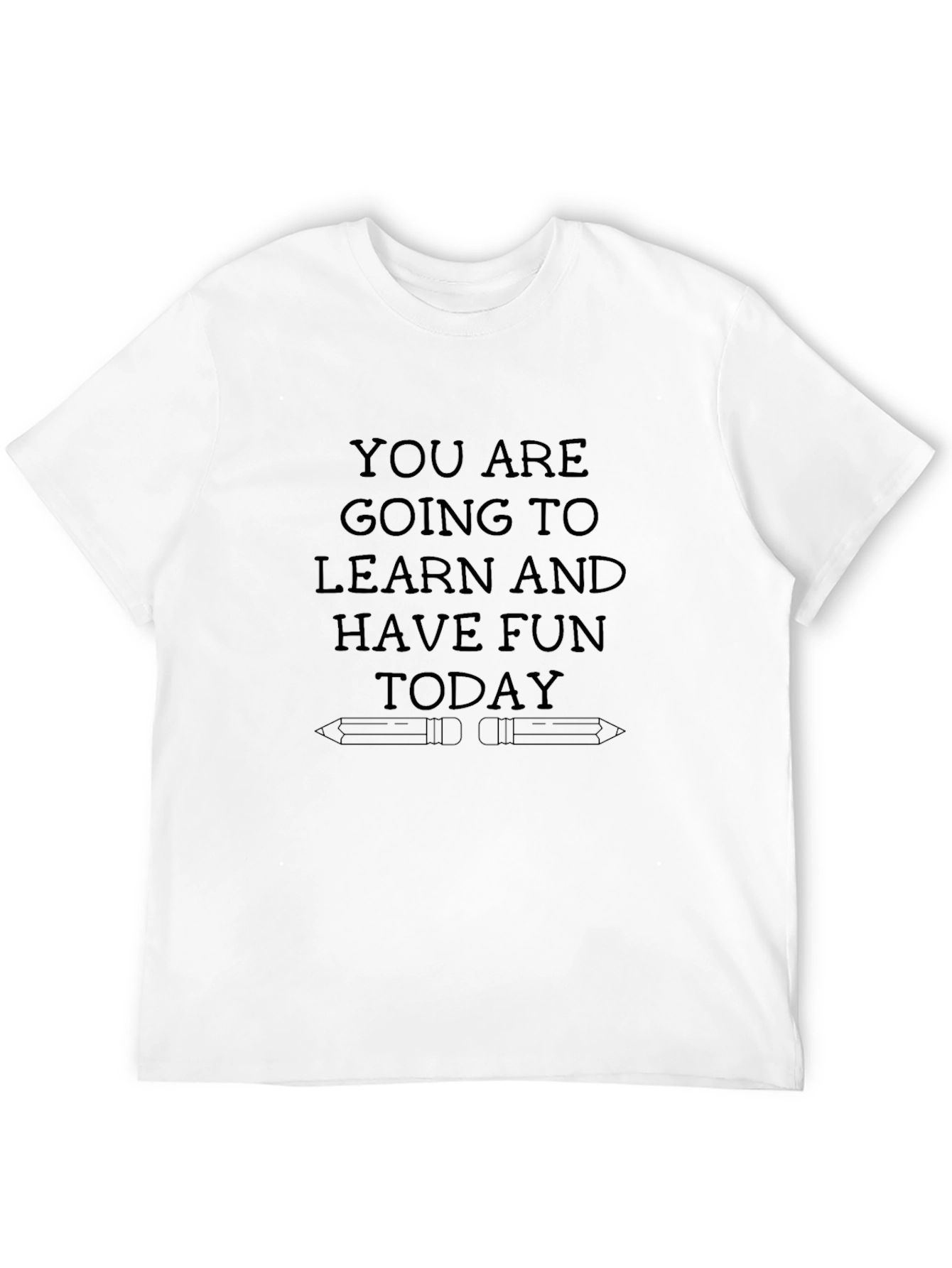 Learn and Have Fun Today Black Graphic Tee