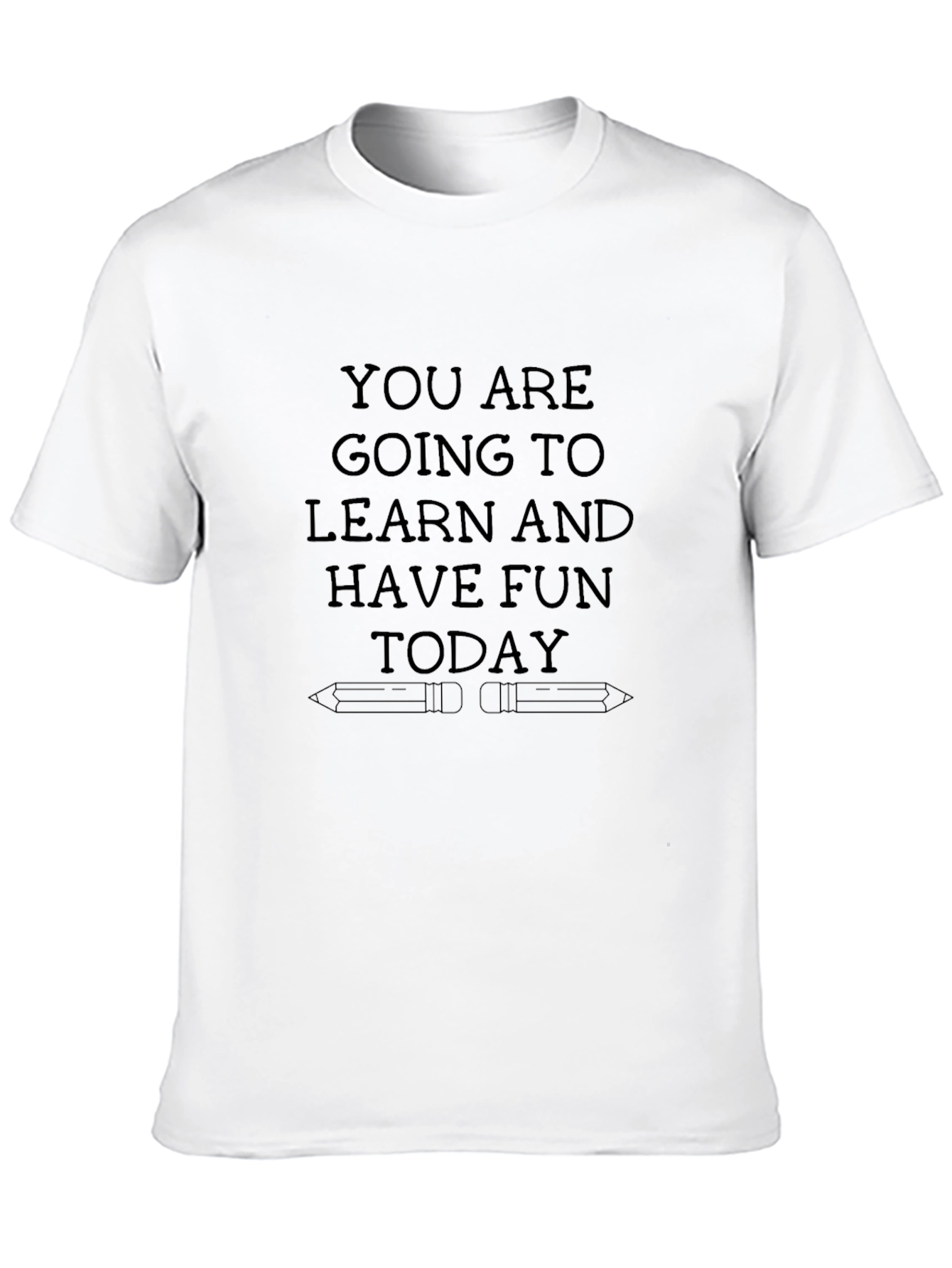 Learn and Have Fun Today Black Graphic Tee