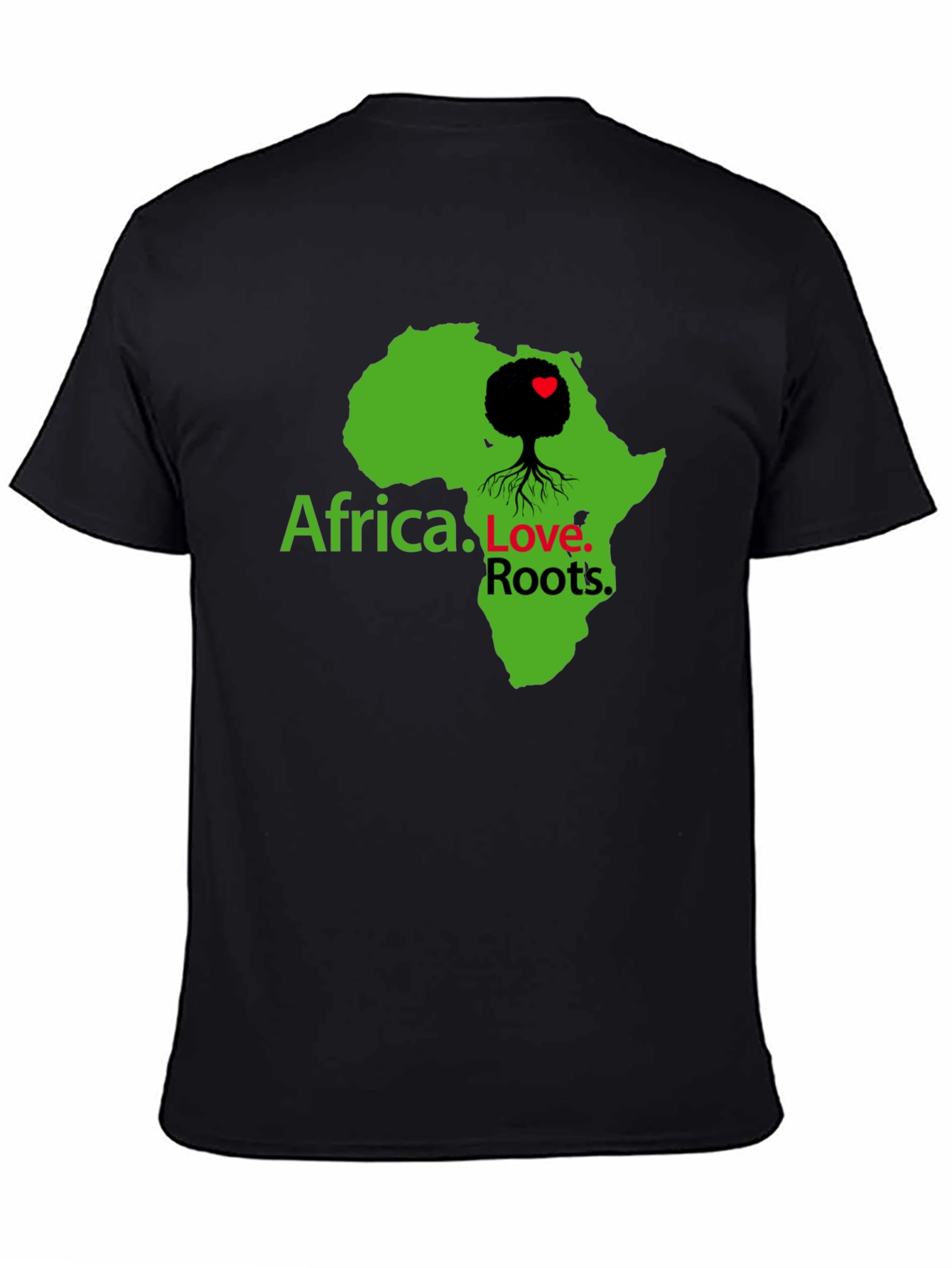 Africa Love Roots Graphic Black T-Shirt