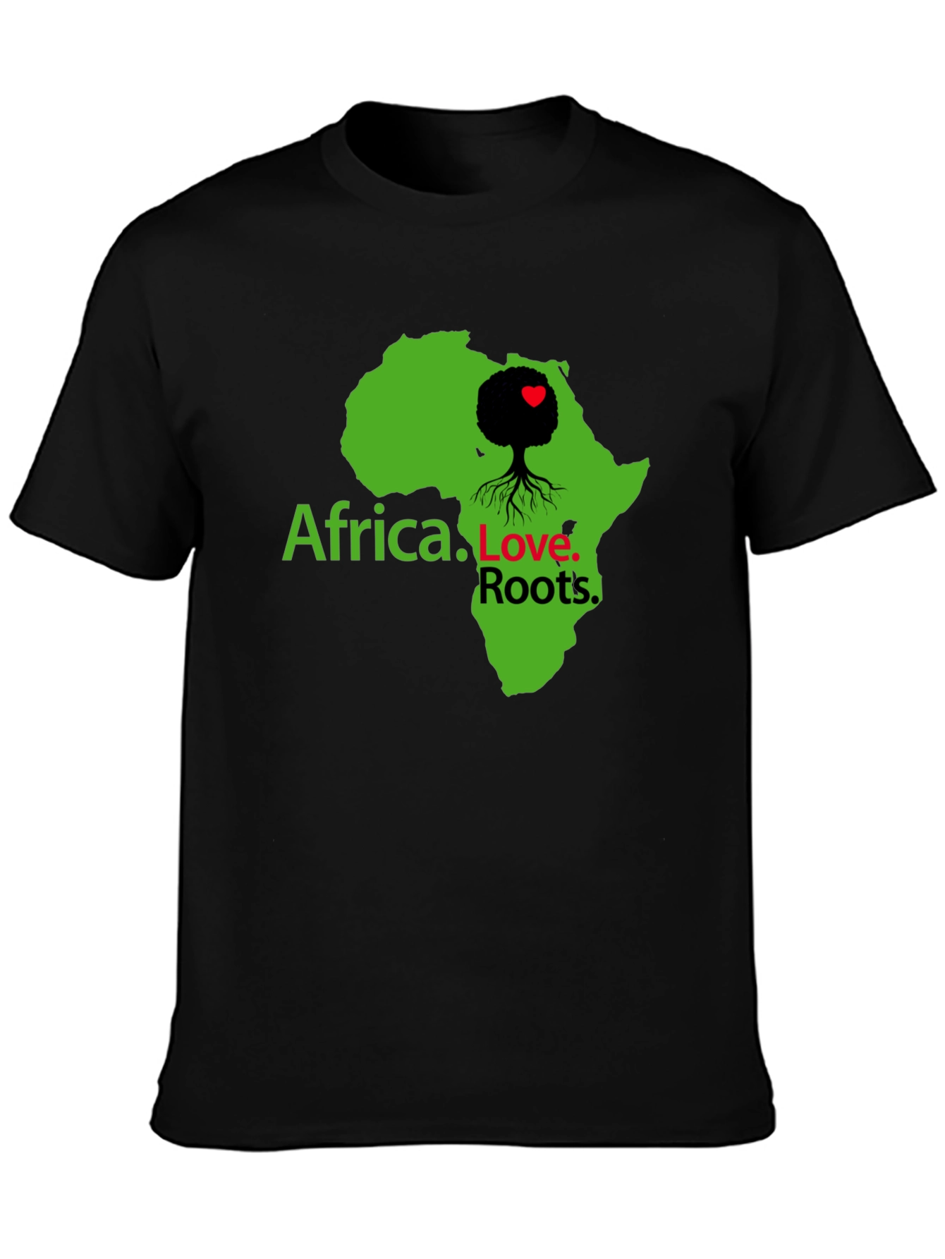 Africa Love Roots Graphic Black T-Shirt